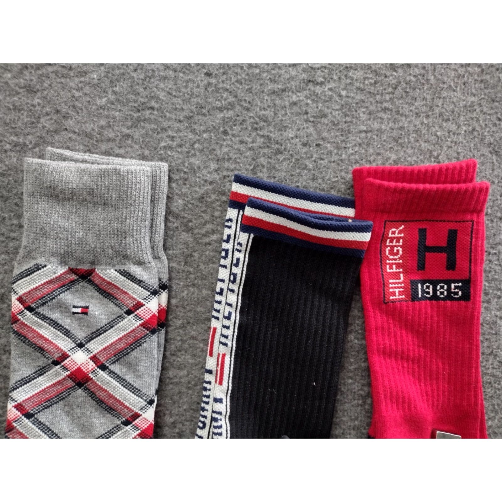 Tommy Hilfiger Tommy Hilfiger Socks Men's Dress Socks Multicolor 8 Pack Mid Calf Logo All Seasons Socks Mens 8 Multicolor Dress Socks Tommy Hilfiger Pack Socks Size ONE SIZE - 3 Thumbnail