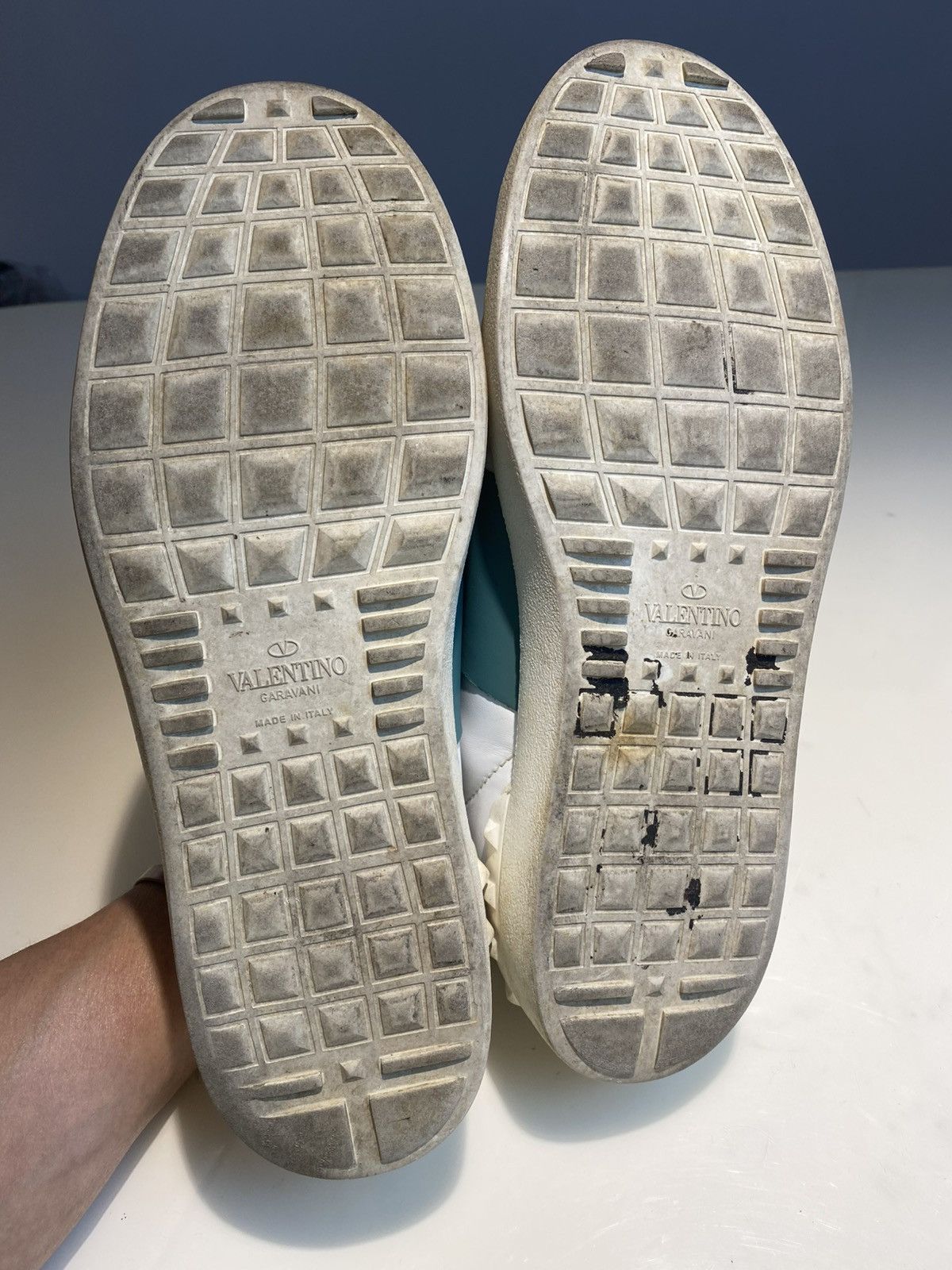 Valentino Valentino White Studs Laced Sneaker 43 Size US 10 / EU 43 - 10 Thumbnail