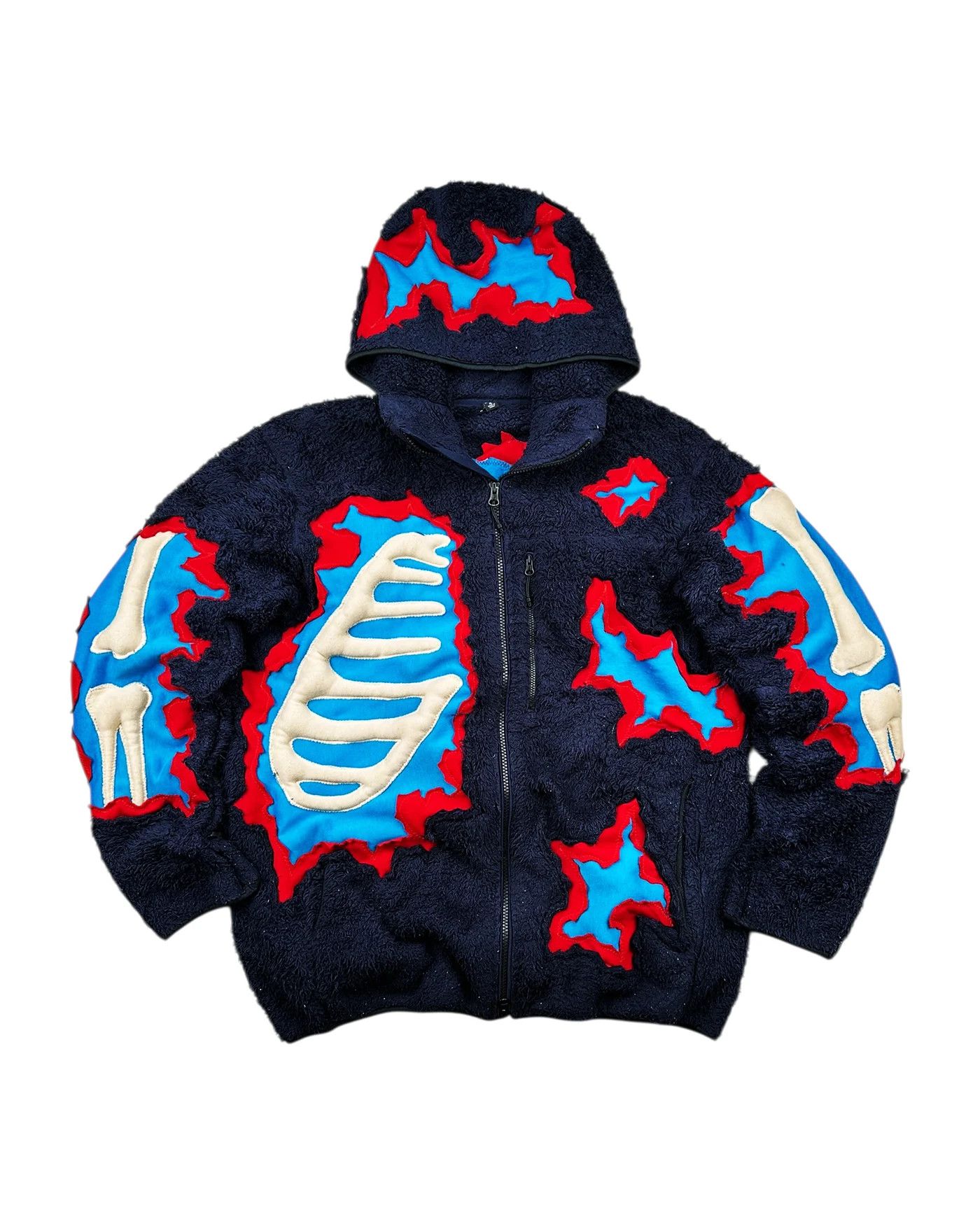 Japanese Brand Re-worked 1 of 1 Bone Puffy Deep Sherpa Jacket Size XL Size US XL / EU 56 / 4 - 1 Thumbnail