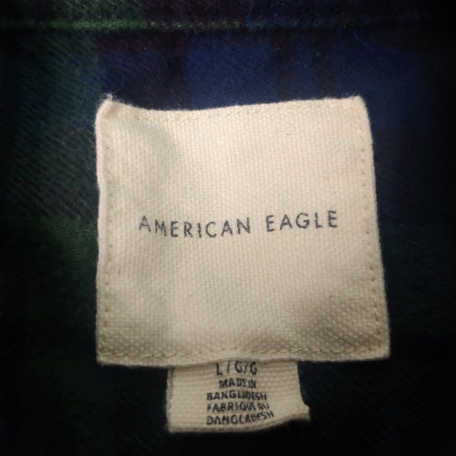 American Eagle Outfitters American Eagle Outfitters Flannel Shirt Large Blackwatch Plaid Soft Long Sleeve Mens Size US L / EU 52-54 / 3 - 6 Thumbnail