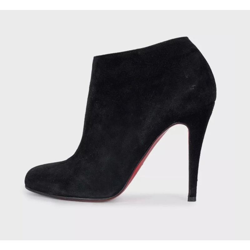 Christian Louboutin Christian Louboutin Black Suede Ankle Boots - Size 39 Size US 8 / IT 38 - 1 Thumbnail