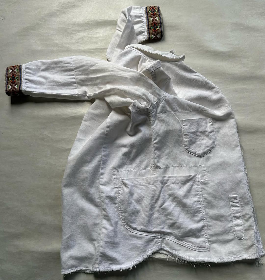 go slow caravan G0 SL0W CARAVAN Crazy Linen Denim Native Wide Shirt Size US L / EU 52-54 / 3 - 5 Thumbnail