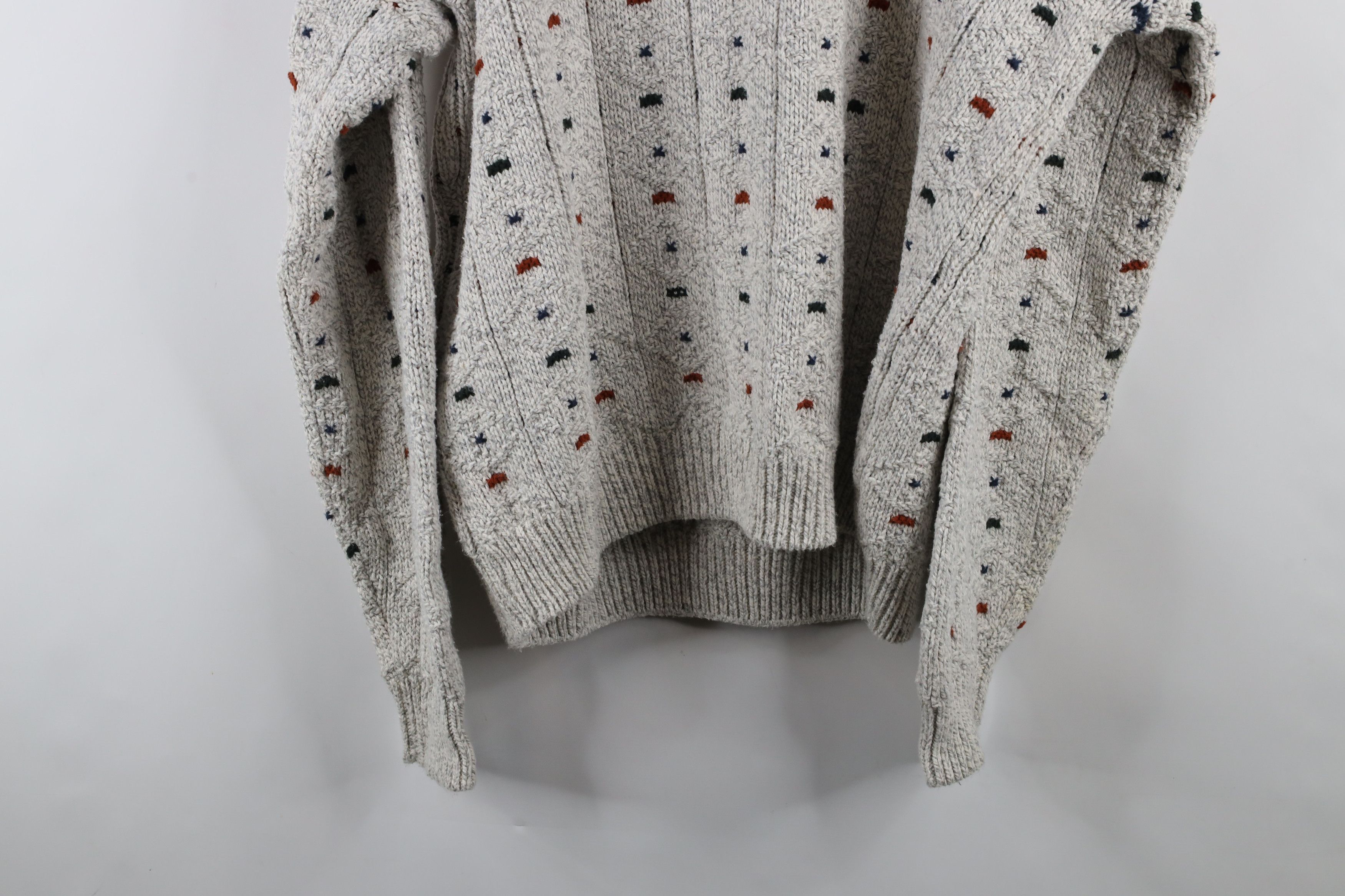 Vintage Vintage 90s Streetwear Geometric Cotton Knit Dad Sweater USA Size US L / EU 52-54 / 3 - 14 Thumbnail