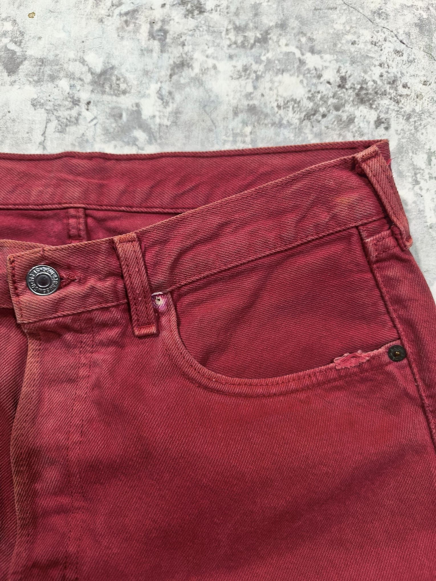 Levi's Vintage 1991 Made in france red 501 Size US 31 - 5 Thumbnail