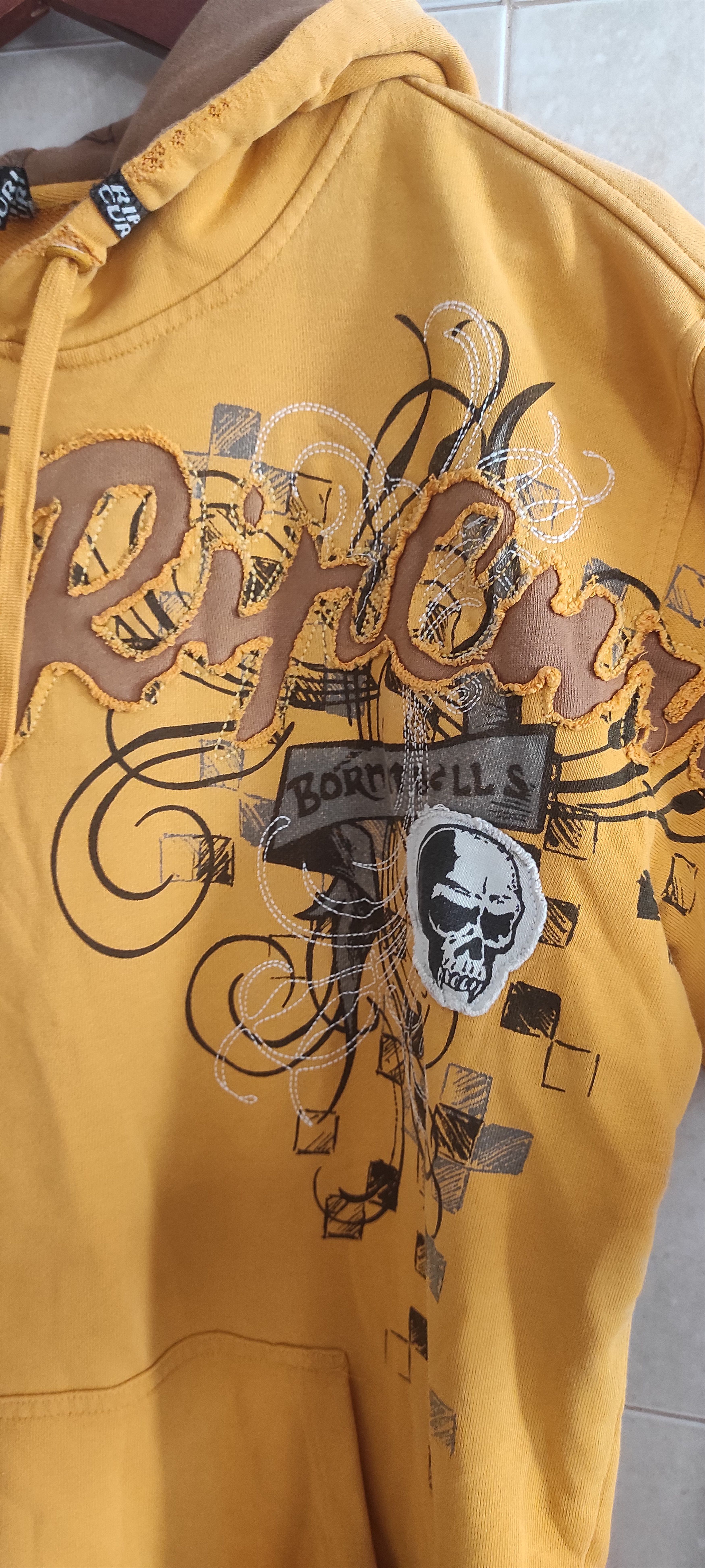 Rip Curl Rip Curl Skull Skeleton Ripped Hoodie for Men Washed Hoodie Size US M / EU 48-50 / 2 - 8 Thumbnail