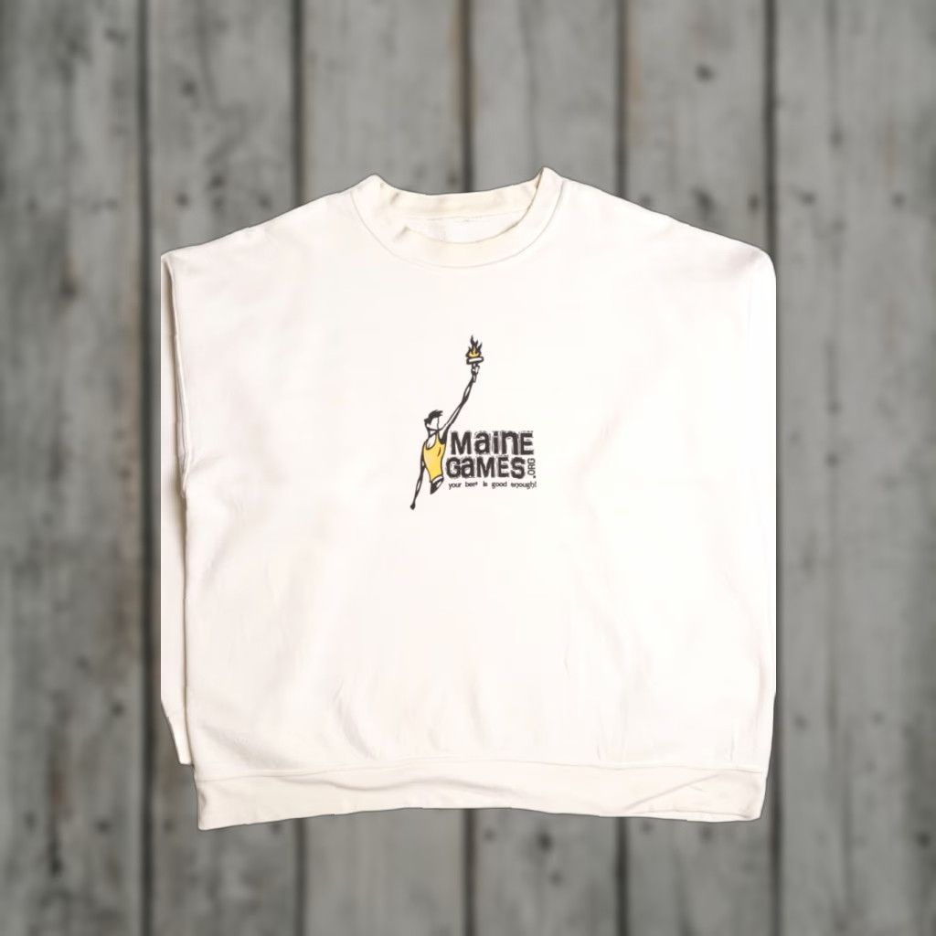 Vintage VINTAGE Maine Games XX-Large White Sweatshirt 9334 Athletic Sports Sweatshirt Unisex Adults White XX-Large Pullover Men Women Fans Size US XXL / EU 58 / 5 - 1 Thumbnail