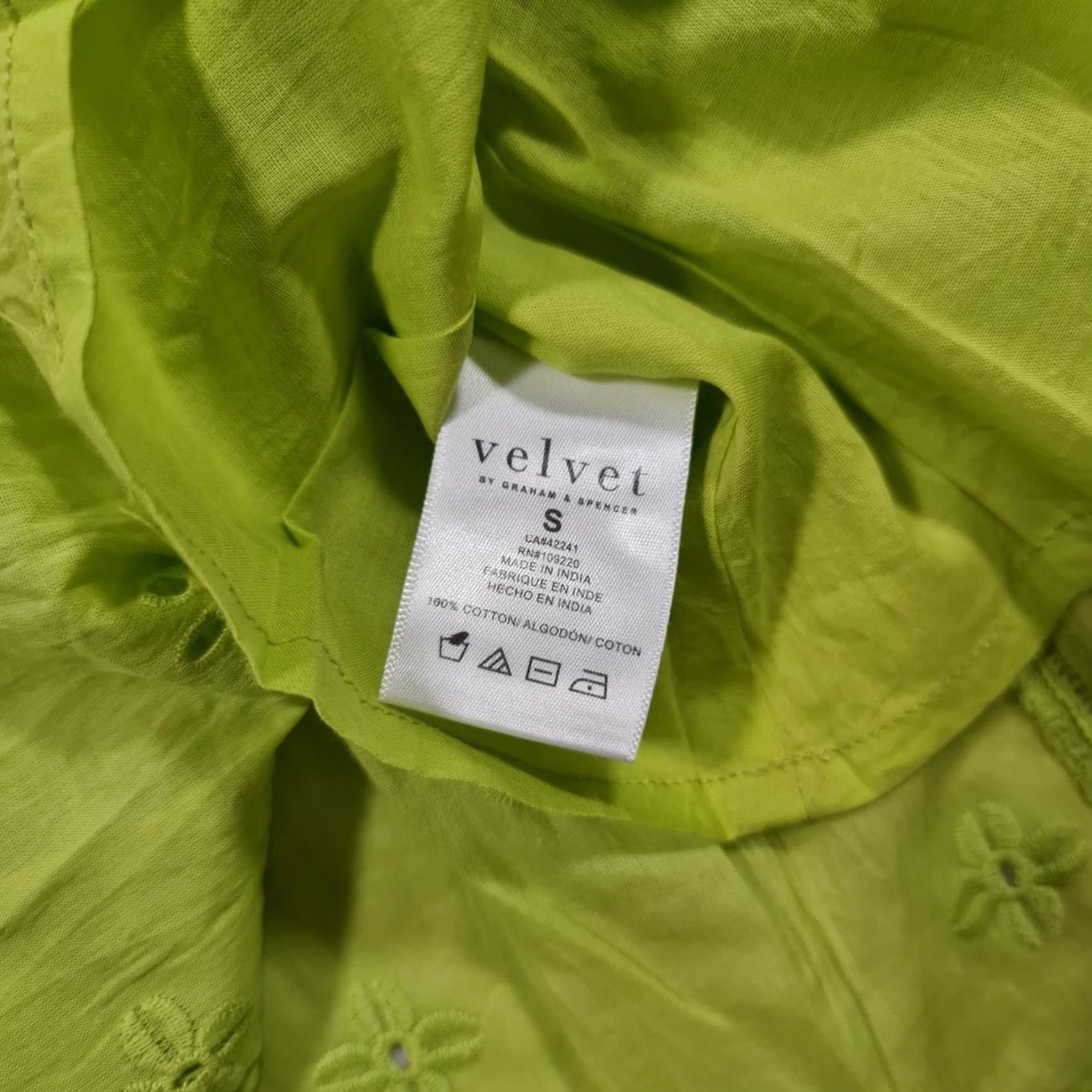 Velvet Velvet by Graham & Spencer Skirt Womens Cotton Maxi Green S Elastic Waist Lined 33" UK 10 NWT VINTAGE? Size 28" / US 6 / IT 42 - 5 Thumbnail