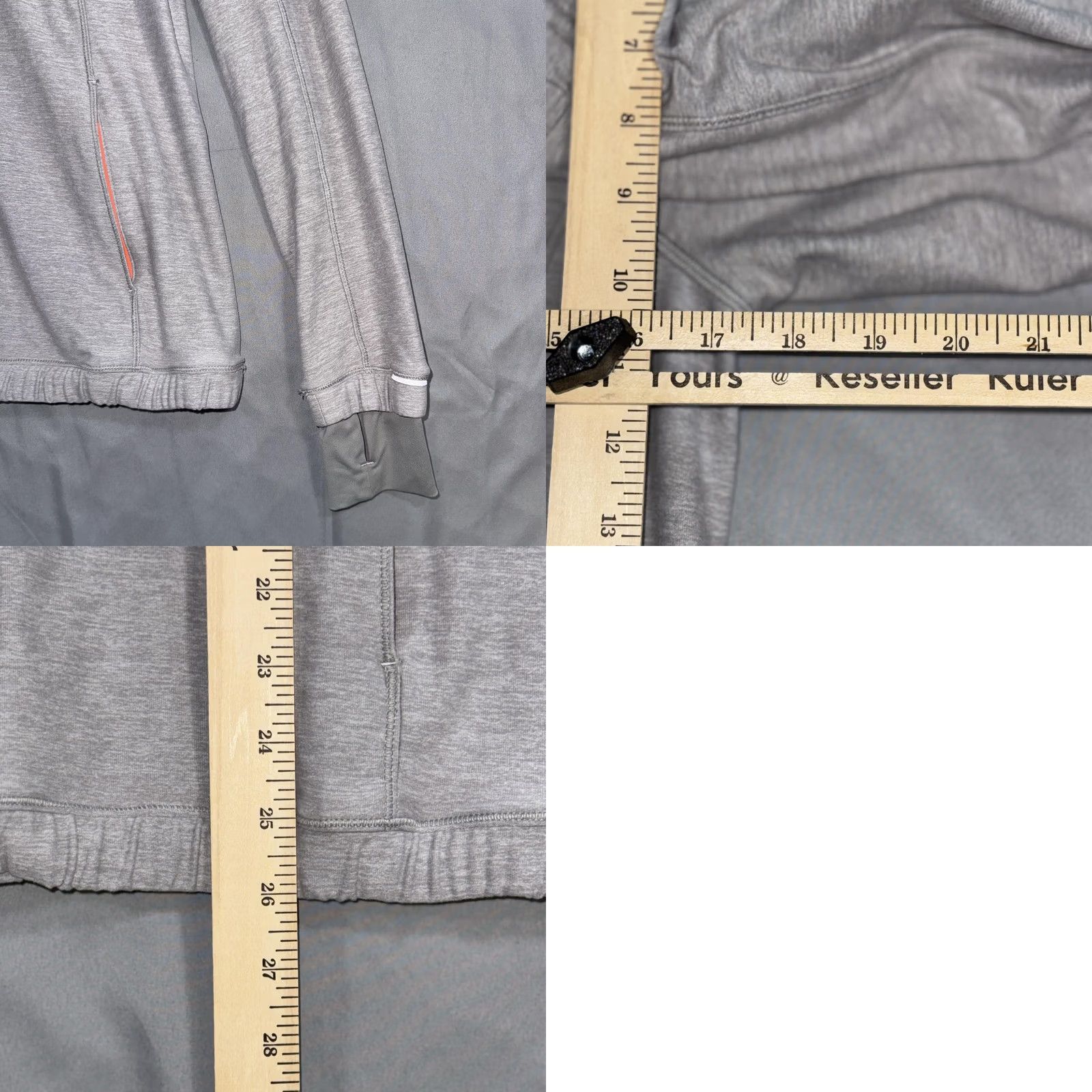 Lululemon Lululemon Jacket Womens 8 Gray 1/2 Zip Thumbholes Reflective Running Athletic Shirt Size M / US 6-8 / IT 42-44 - 8 Thumbnail