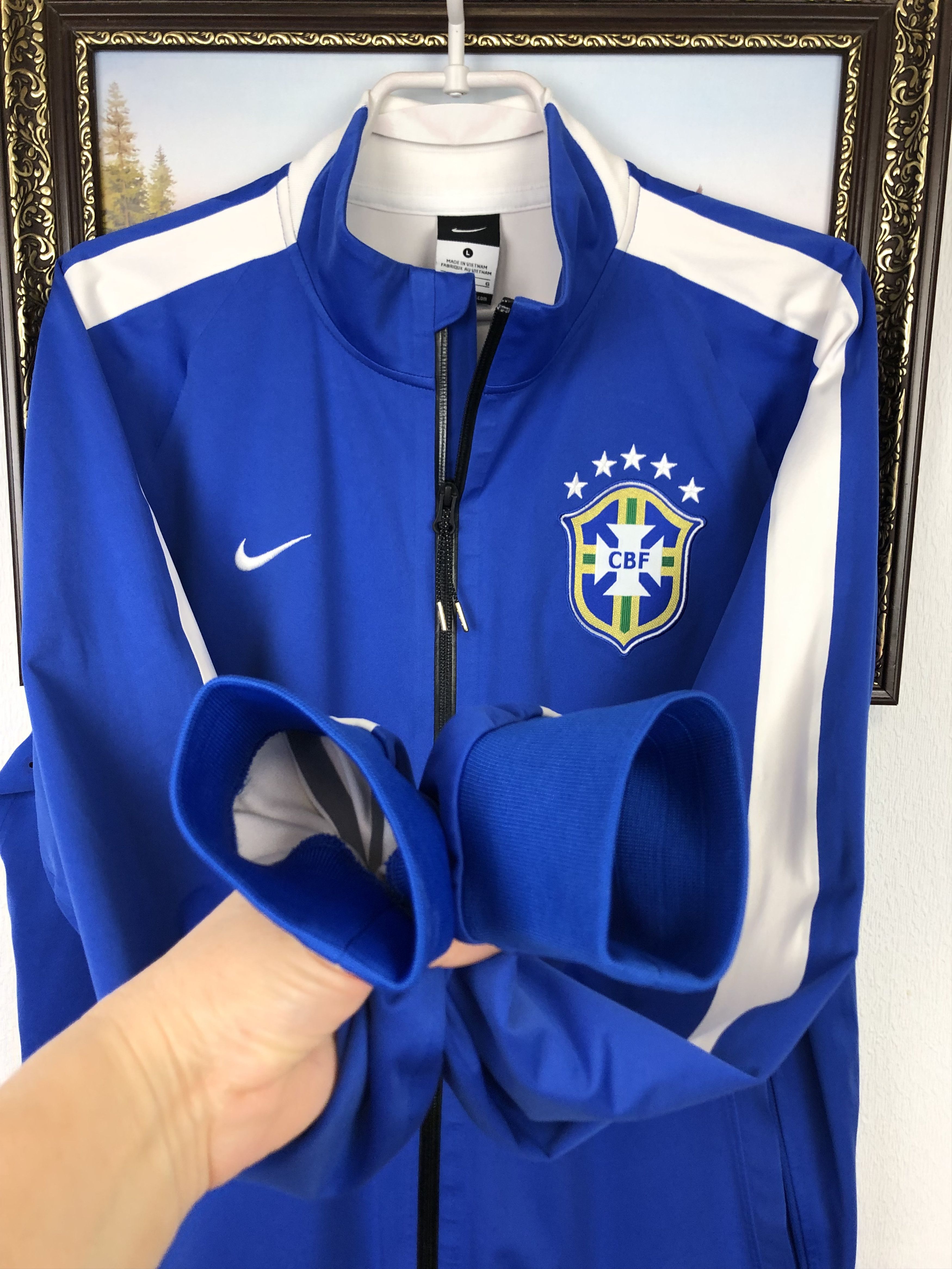Nike Nike 2014 Brazil N98 Tech Jacket Anthem Football Track Top Size US L / EU 52-54 / 3 - 6 Thumbnail