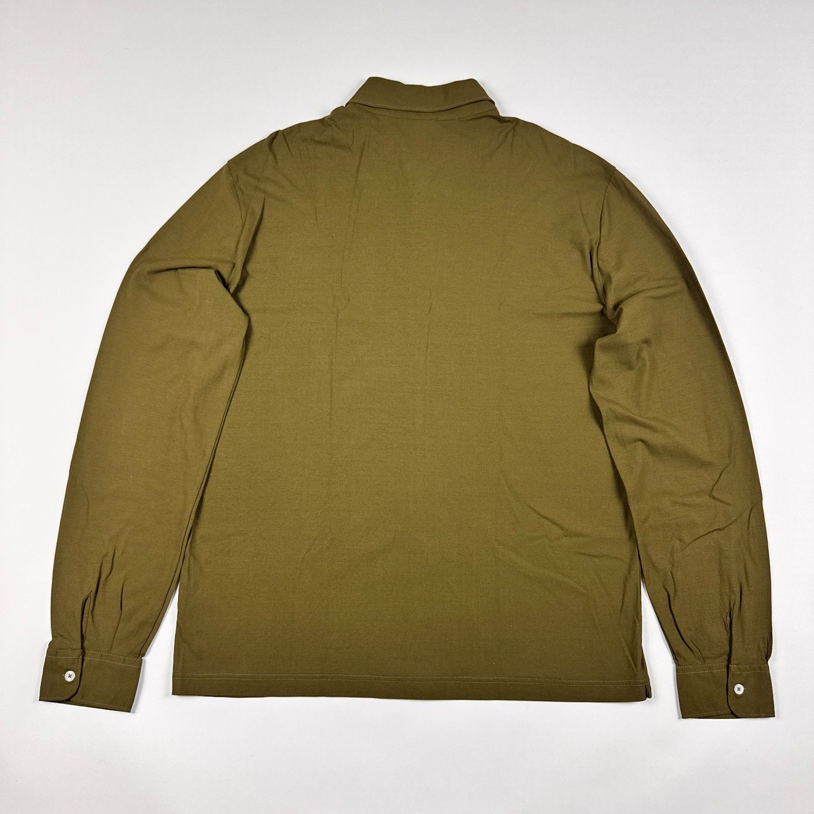 Herno Herno Olive Green Cotton Jersey Long Sleeve Shirt 54 XL Size US XL / EU 56 / 4 - 9 Thumbnail