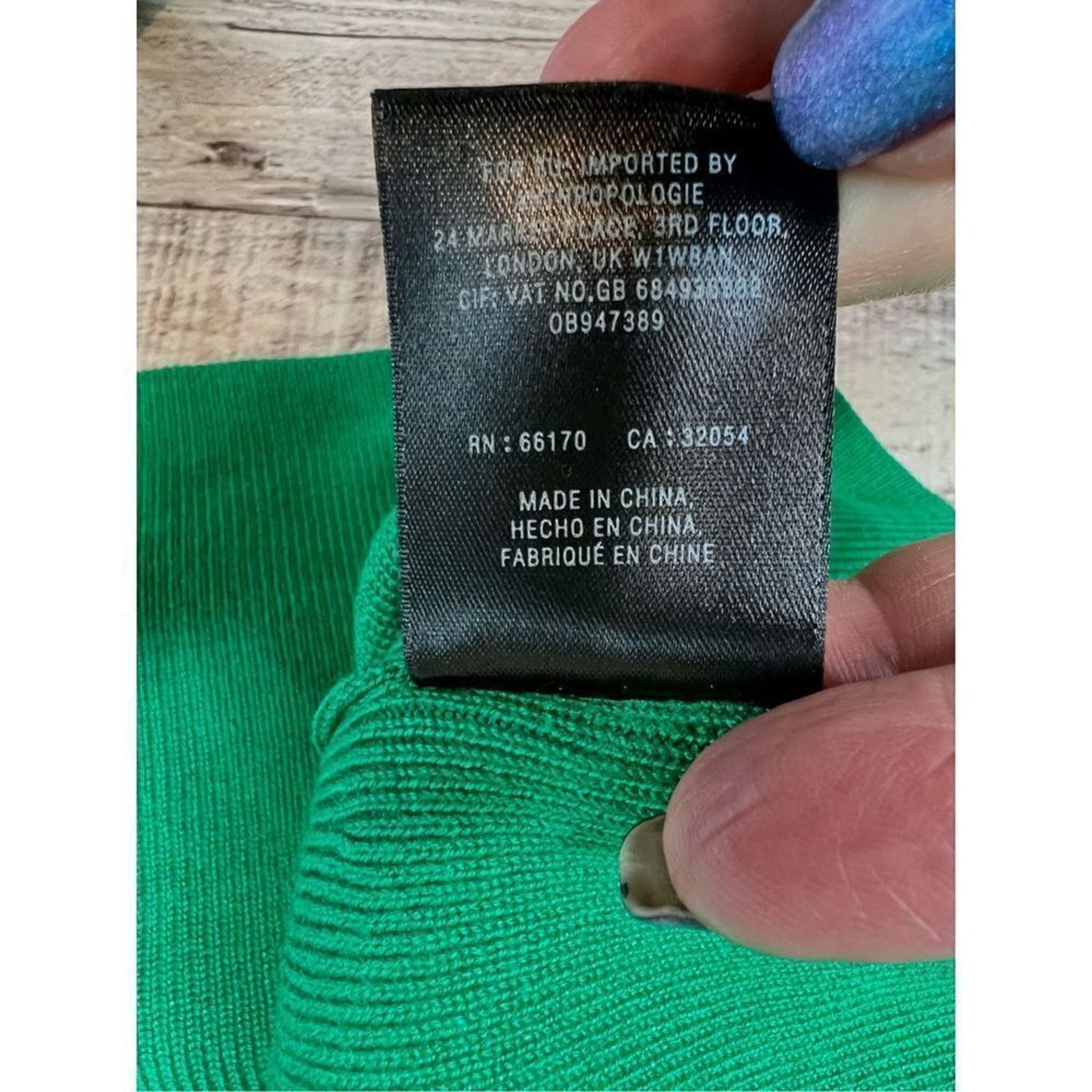 Anthropologie Ett:wa Anthropologie Green Ribbed Knit Pullover SMALL Preppy Size S / US 4 / IT 40 - 11 Thumbnail