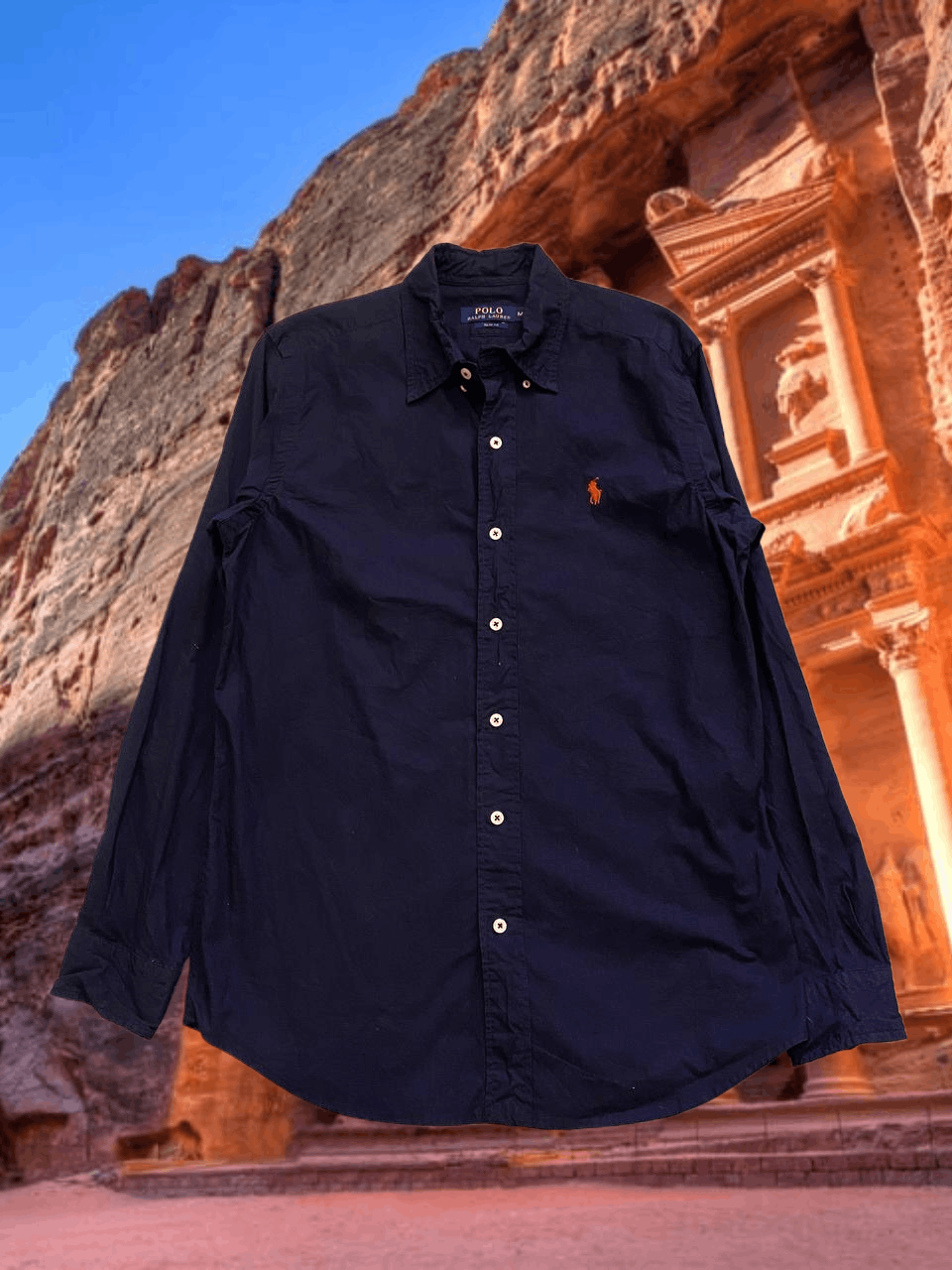Polo Ralph Lauren Vintage Shirt Polo Ralph Lauren blue logo Y2K Size US M / EU 48-50 / 2 - 1 Thumbnail