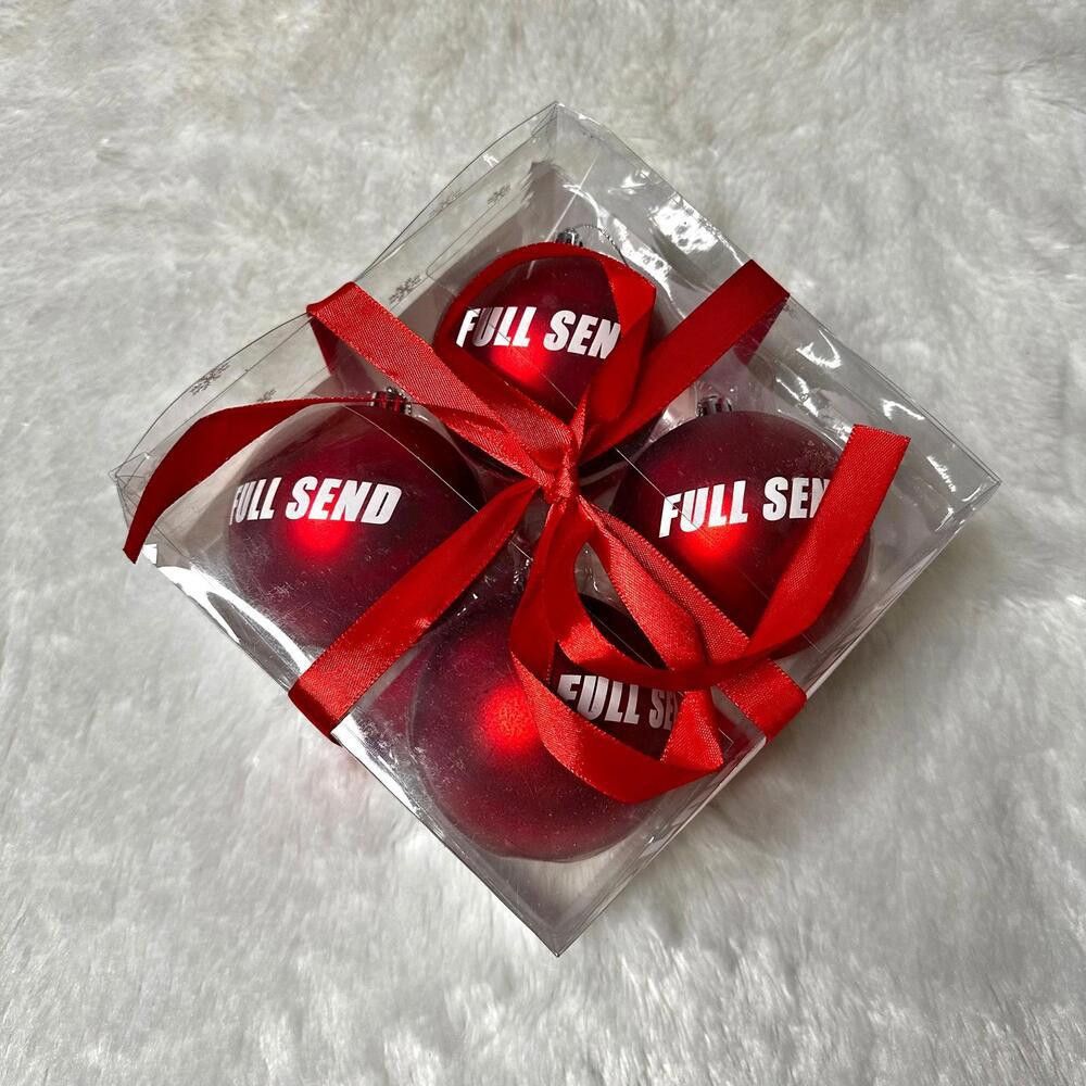 Full Send NWT Full Send Red Christmas Ornaments Set - 4 Pack Size ONE SIZE - 2 Thumbnail