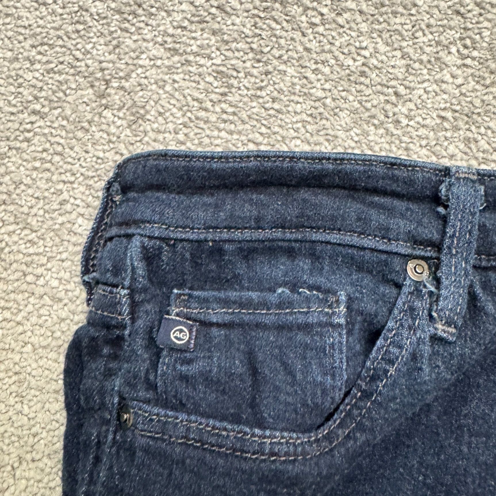 Denime VINTAGE AG Adriano Goldschmied The Prima Mid Rise Cigarette Denim Jeans Womens 29R Blue Size 29" - 6 Thumbnail