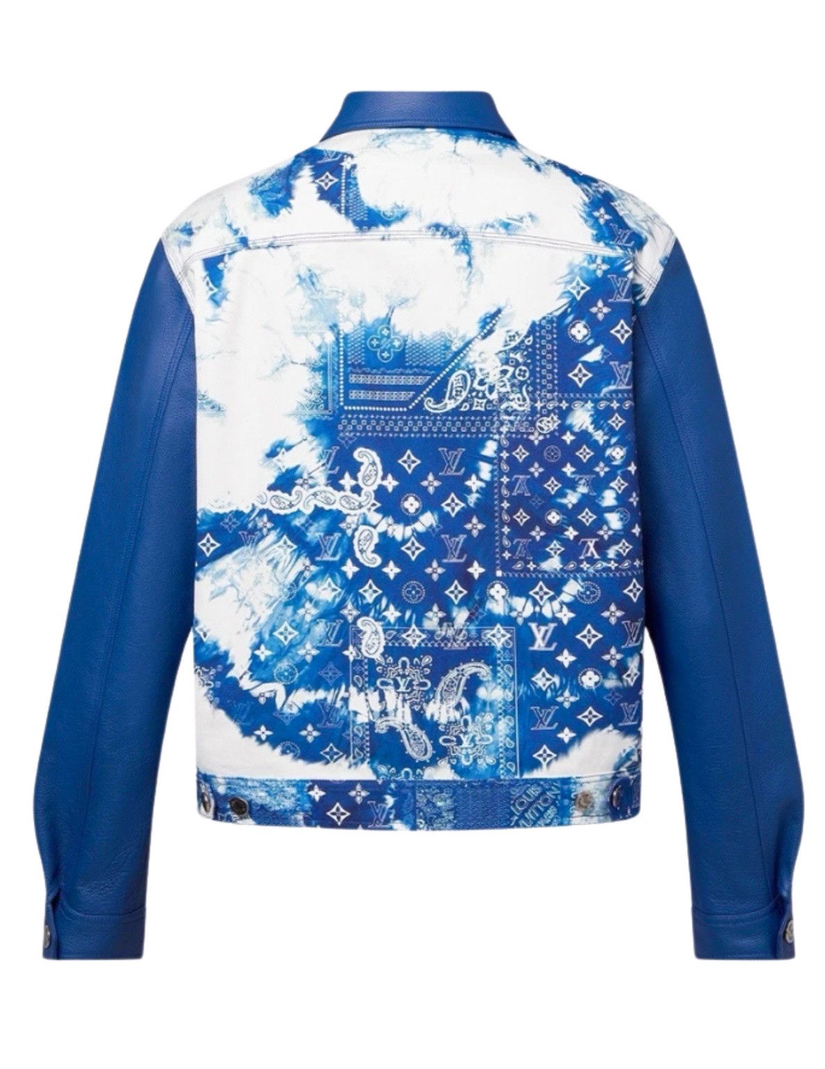 Louis Vuitton Louis Vuitton Bandana Print Leather Denim Jacket Size US M / EU 48-50 / 2 - 2 Thumbnail