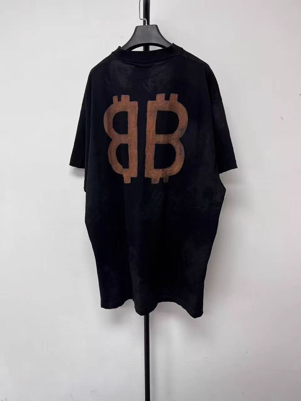 Balenciaga Balenciaga Logo Print Crew SS Tee Black Oversize Unisex 3 Size US L / EU 52-54 / 3 - 2 Thumbnail