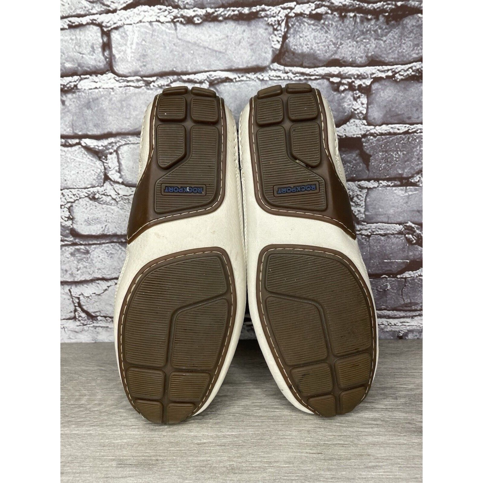 Rockport Rockport Washable Footwear Ivory Cream Leather Driving Shoes Size US 10.5 / EU 43-44 - 13 Thumbnail