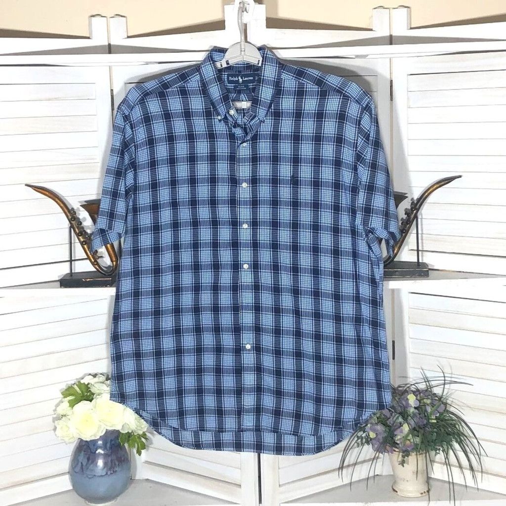 Ralph Lauren Ralph Lauren button-down shirt black blue plaid XL Size US XL / EU 56 / 4 - 1 Thumbnail