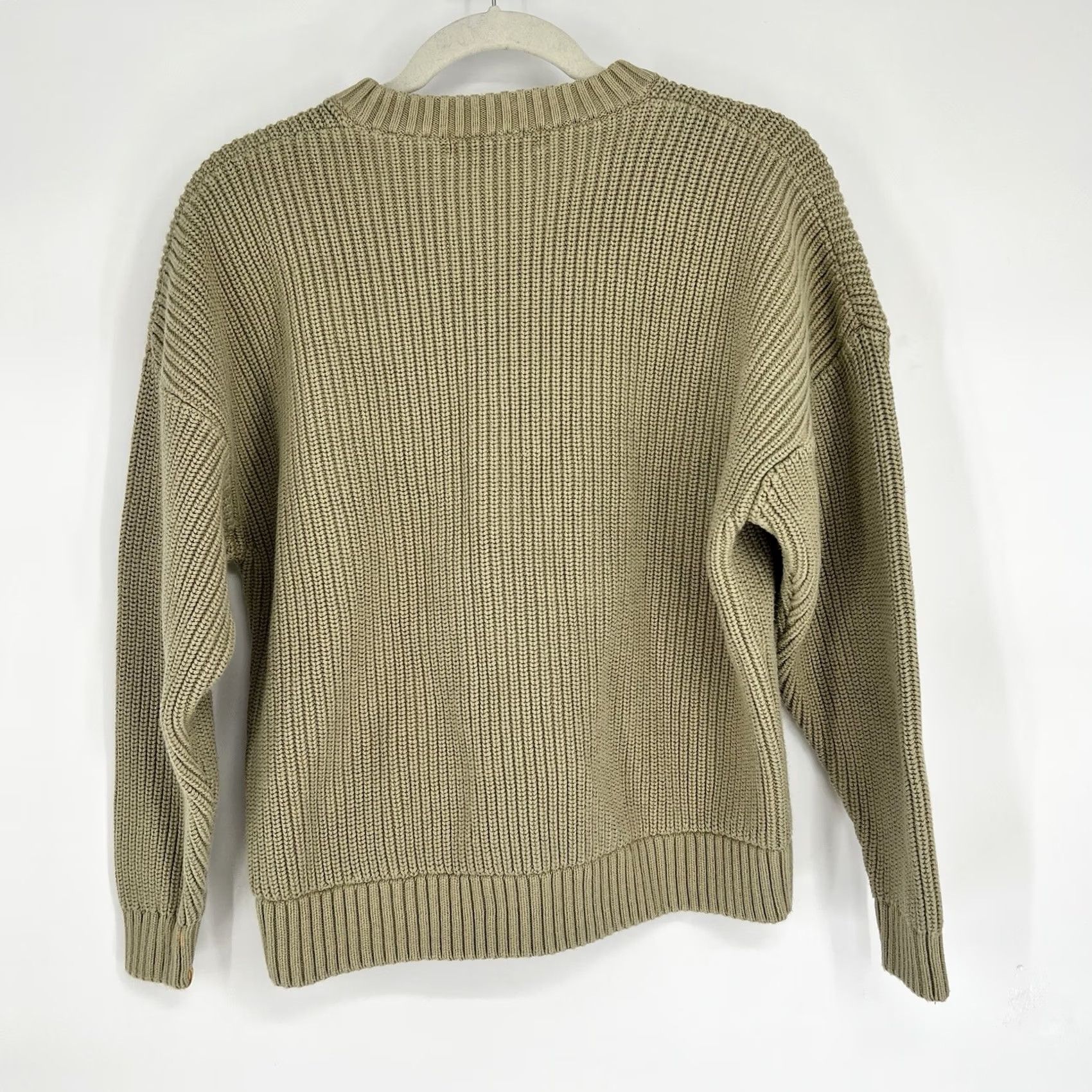 Vintage Yellow Label Co. Chunky Knit Pullover Sweater Beige XS Unisex Adults Small? Size XS / US 0-2 / IT 36-38 - 6 Thumbnail