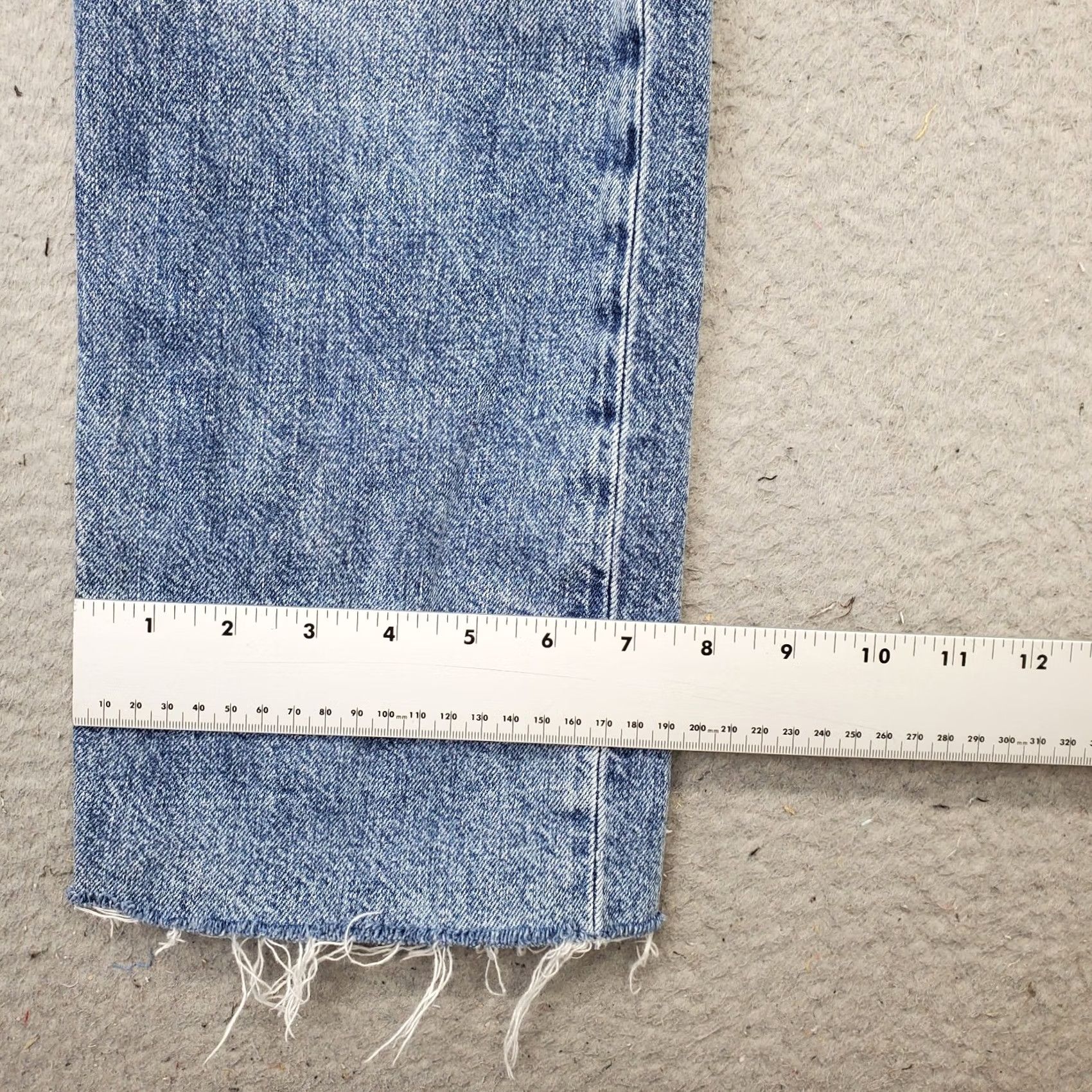 Vintage Aero Jeans Womens 4 Blue Denim High-Rise Skinny Distressed Raw Hem Denim Jeans Size 27" / US 4 / IT 40 - 5 Thumbnail