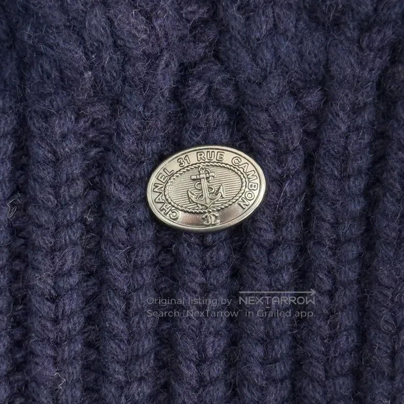 Chanel Chanel Dark blue hamburger series anchor pattern wool swea Size XS / US 0-2 / IT 36-38 - 8 Thumbnail