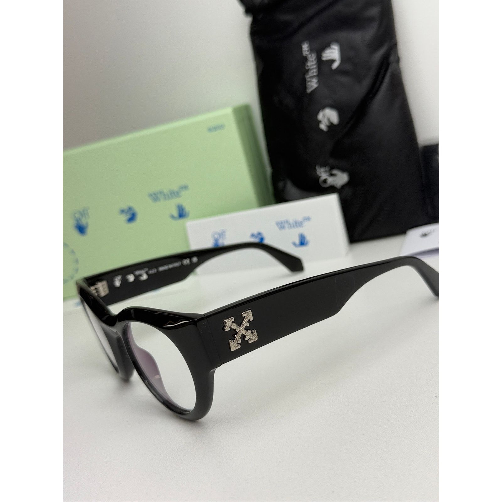 Off-White NEW Off White Style 13 Black Bluelight Eyeglasses Frames Size ONE SIZE - 2 Thumbnail