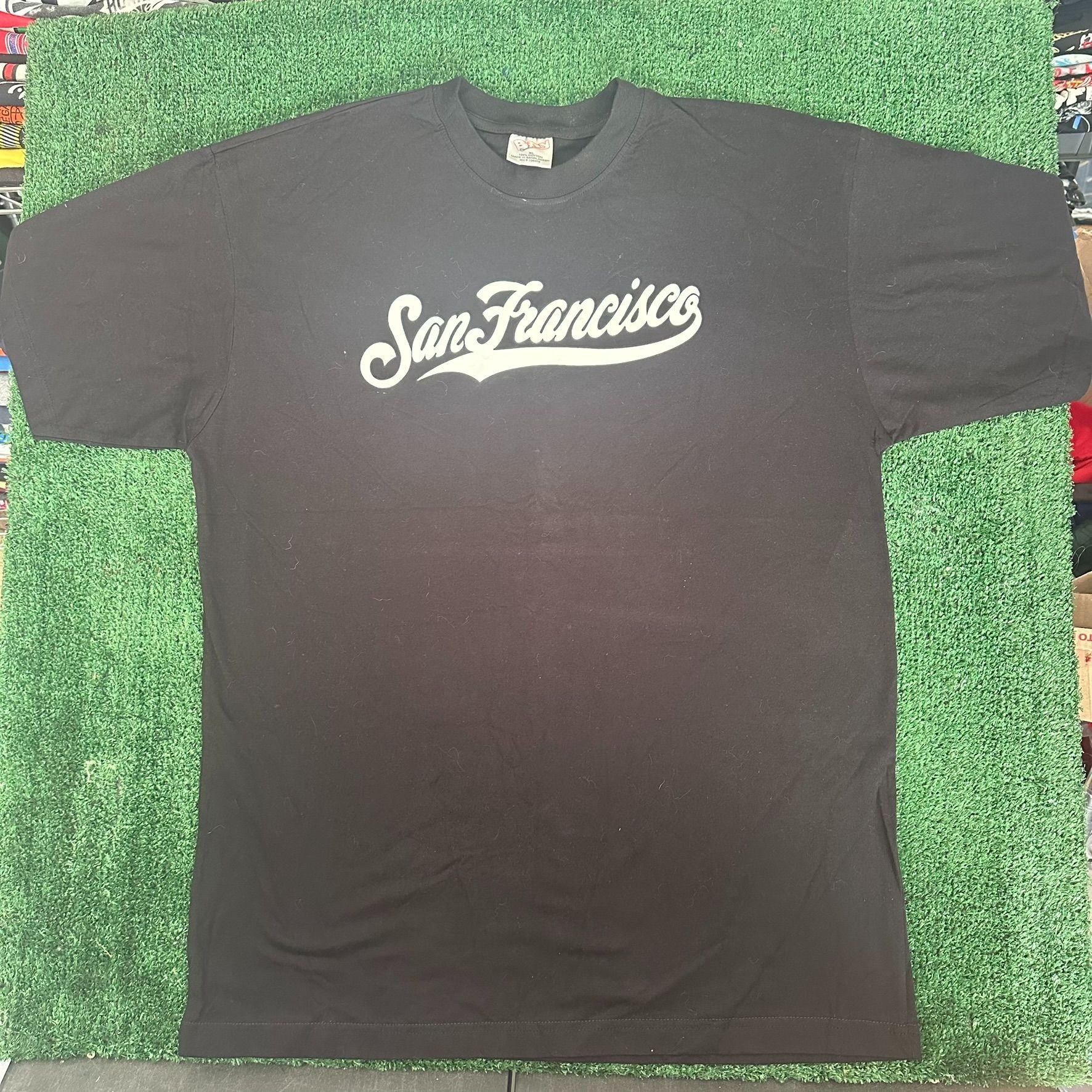 Vintage Vintage Y2K San Francisco Script T-Shirt Black California Tr Size US XL / EU 56 / 4 - 1 Thumbnail