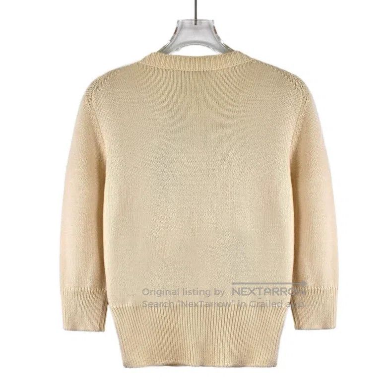 Dior Dior Beige nail diamond wool round neck single-breasted lo Size XS / US 0-2 / IT 36-38 - 2 Thumbnail