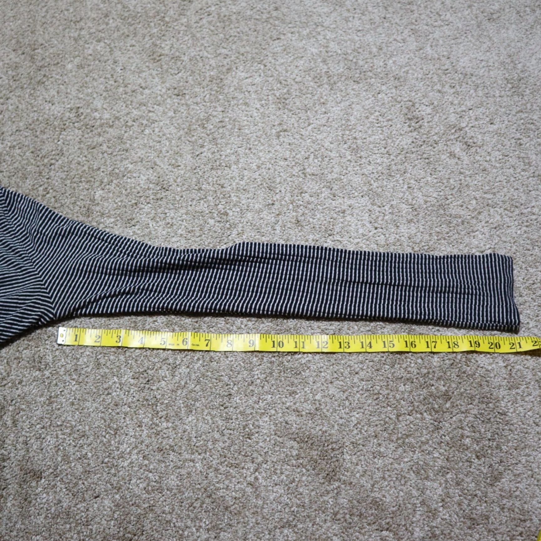 Vintage Aéropostale Shirt Cropped Long Sleeve Black White Striped Scoop Neck Women XL Size XL / US 12-14 / IT 48-50 - 6 Thumbnail