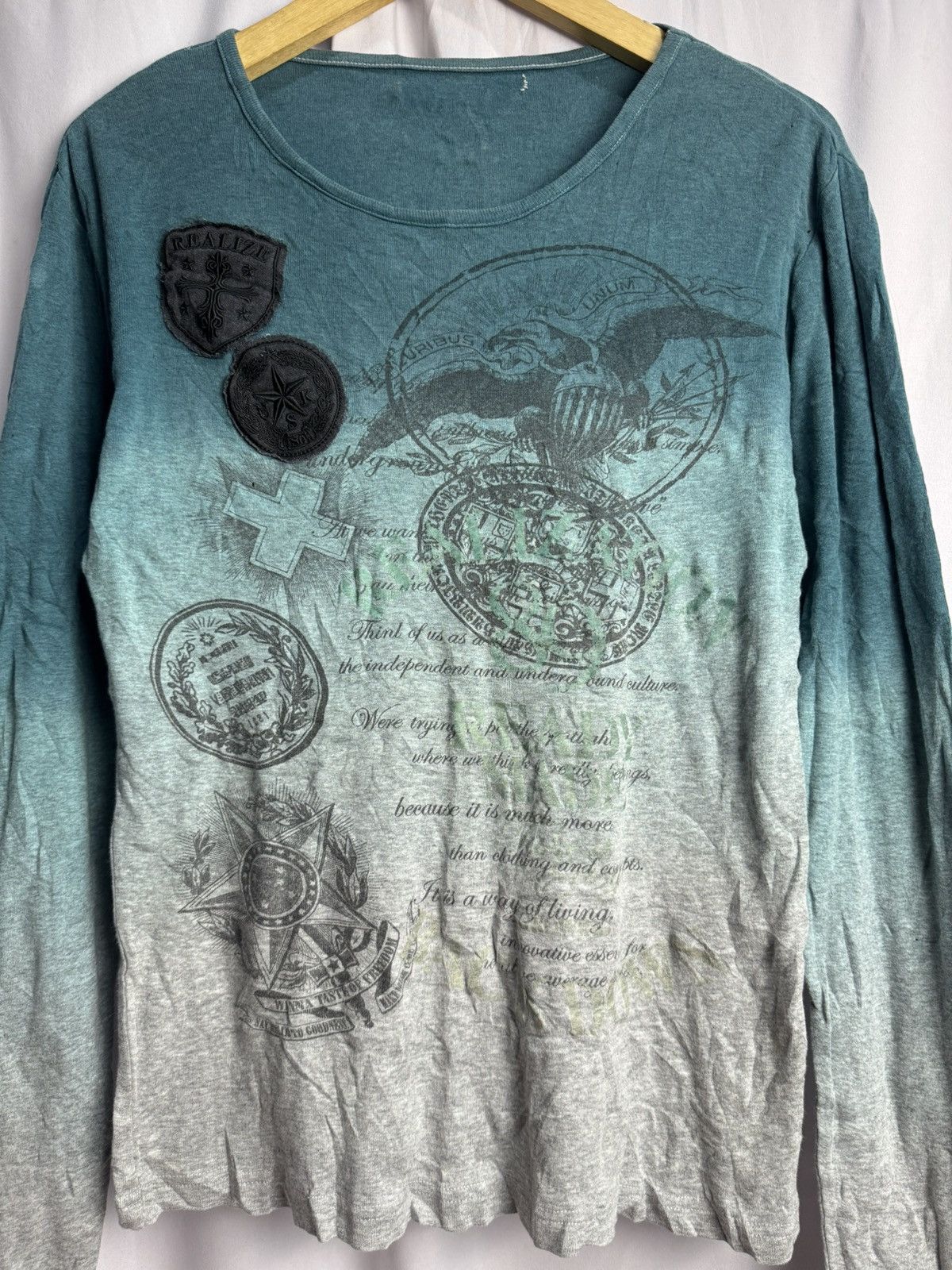 Hysteric Glamour Japanese Poem Long Sleeve Patch Crosses Size US M / EU 48-50 / 2 - 2 Thumbnail