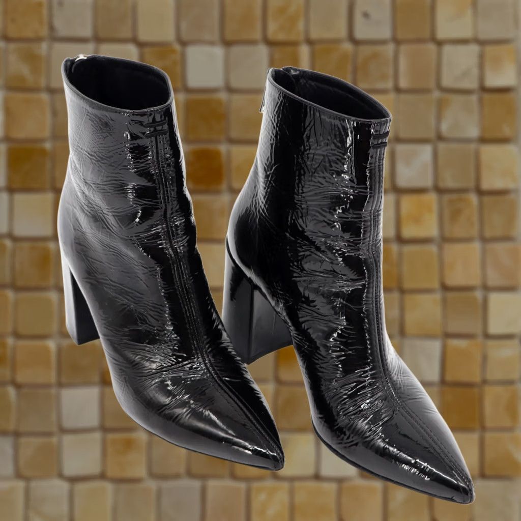 Zadig & Voltaire Zadig & Voltaire Paris Patent Leather Ankle Boots Glimmer Vernise Noir Black Patent Leather Bootie Size 37 Womens Size US 7 / IT 37 - 1 Thumbnail