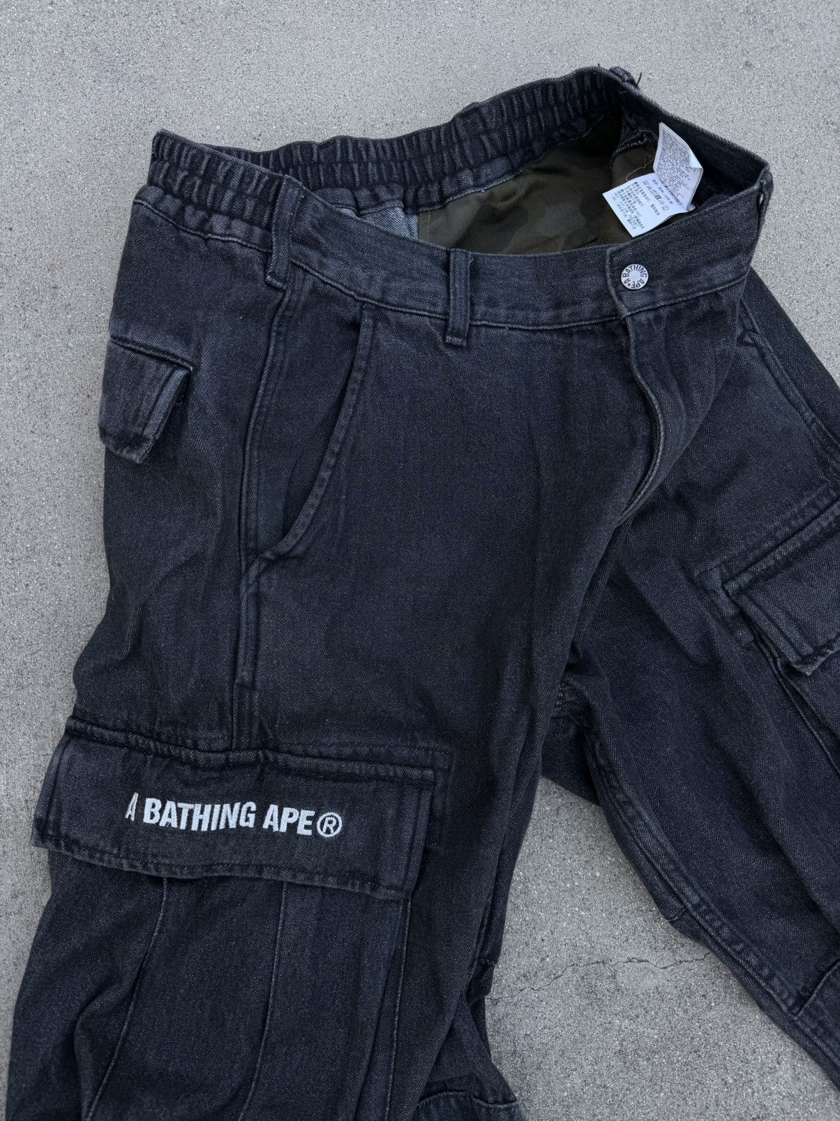 Bape Bape Denim Cargo Pants Size US 30 / EU 46 - 2 Thumbnail