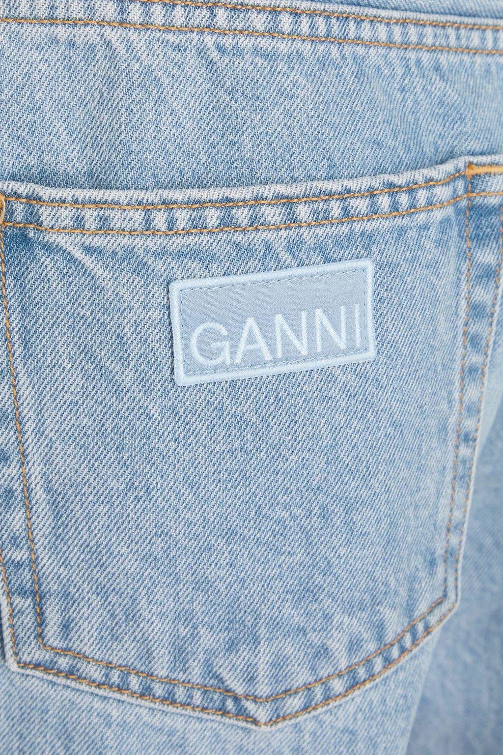 Ganni GANNI Cropped high-rise straight-leg jeans Light denim 30W Size 30" / US 8 / IT 44 - 3 Thumbnail