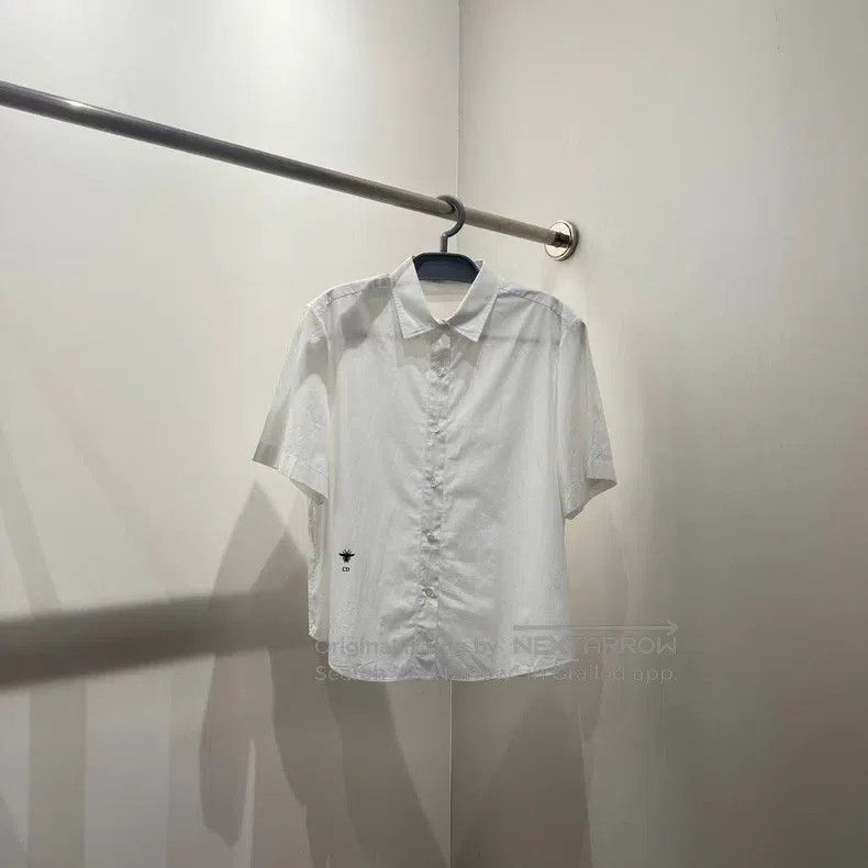 Dior Dior Little Bee Embroidered White Shirt Size S / US 4 / IT 40 - 1 Thumbnail