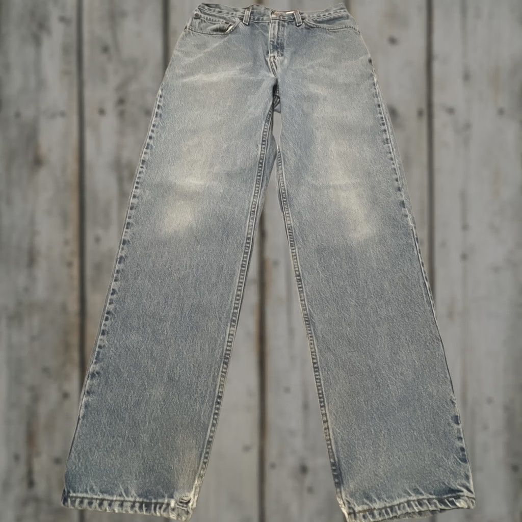 Levi's VINTAGE Levis 468 Jeans Mens 34x34 Relaxed Straight Leg Blue Cotton Mexico 5-Pocket Denim 90s USA Rock Mens Size US 34 / EU 50 - 1 Thumbnail