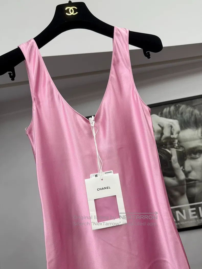 Chanel Chanel 23P pink silk satin dress Size XS / US 0-2 / IT 36-38 - 2 Thumbnail