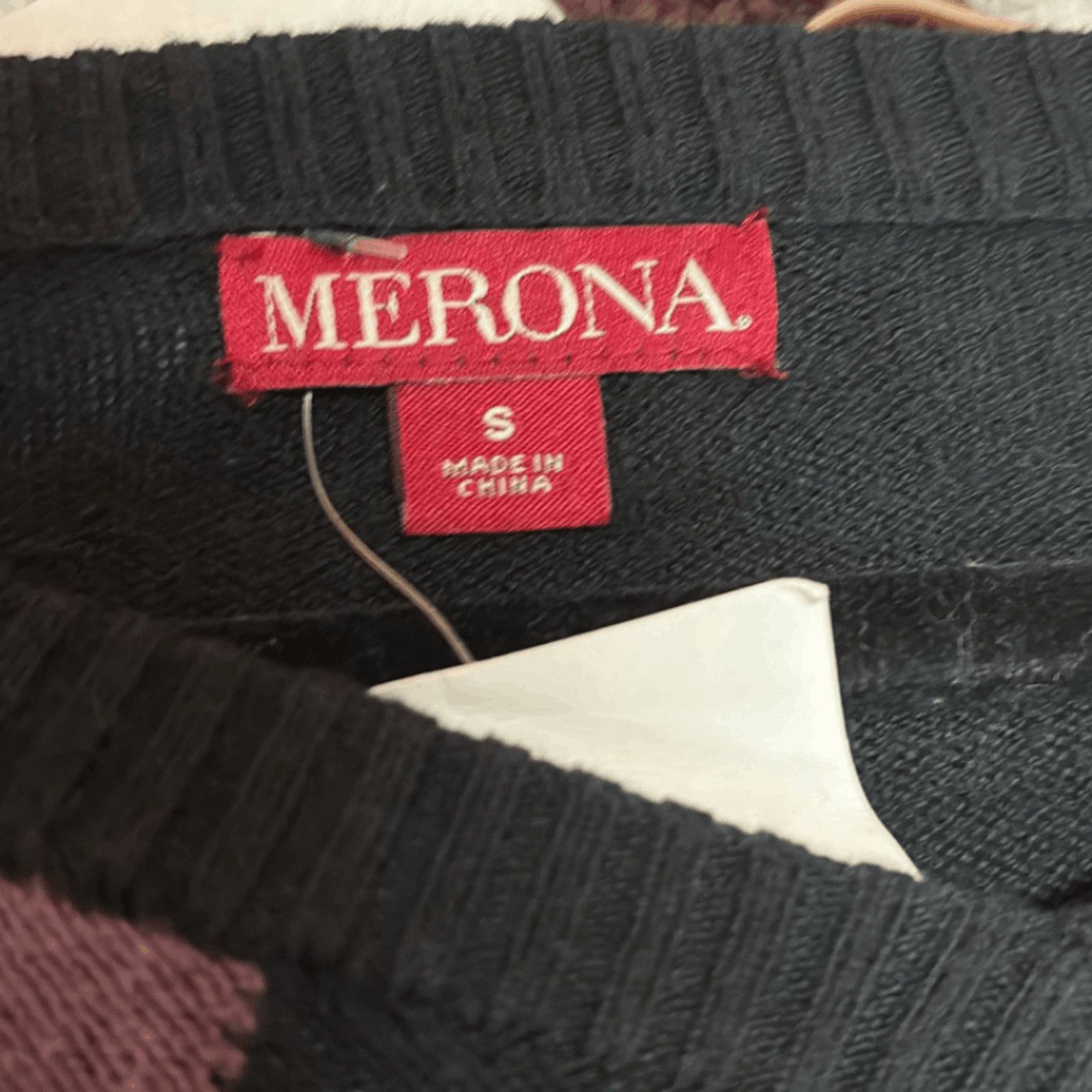 Merona VTG Argyle Sweater | Merona Black Purple | Y2K Prep Core Size S / US 4 / IT 40 - 4 Thumbnail