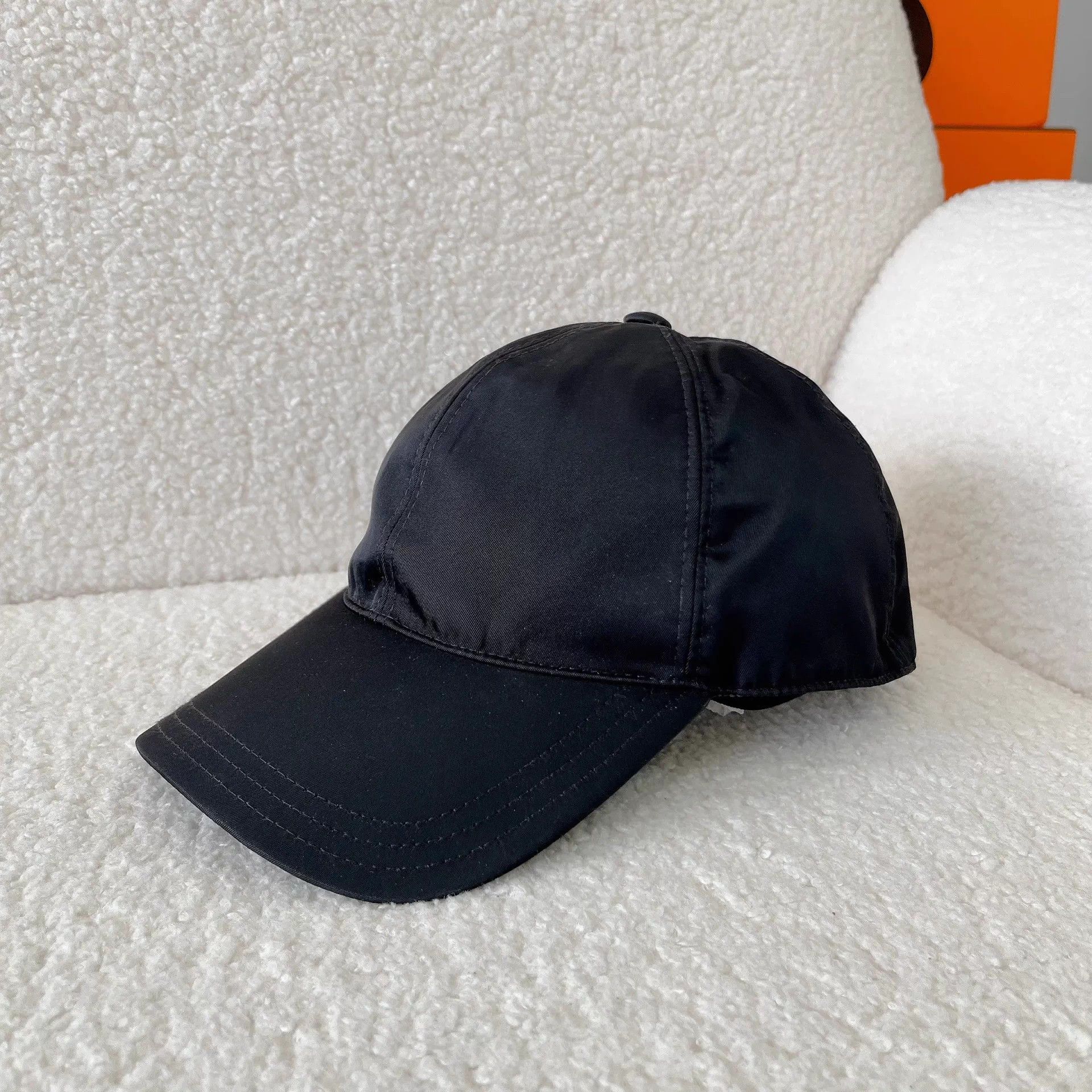 Prada Prada Black Triangle Logo Nylon Baseball Cap M Size ONE SIZE - 2 Thumbnail