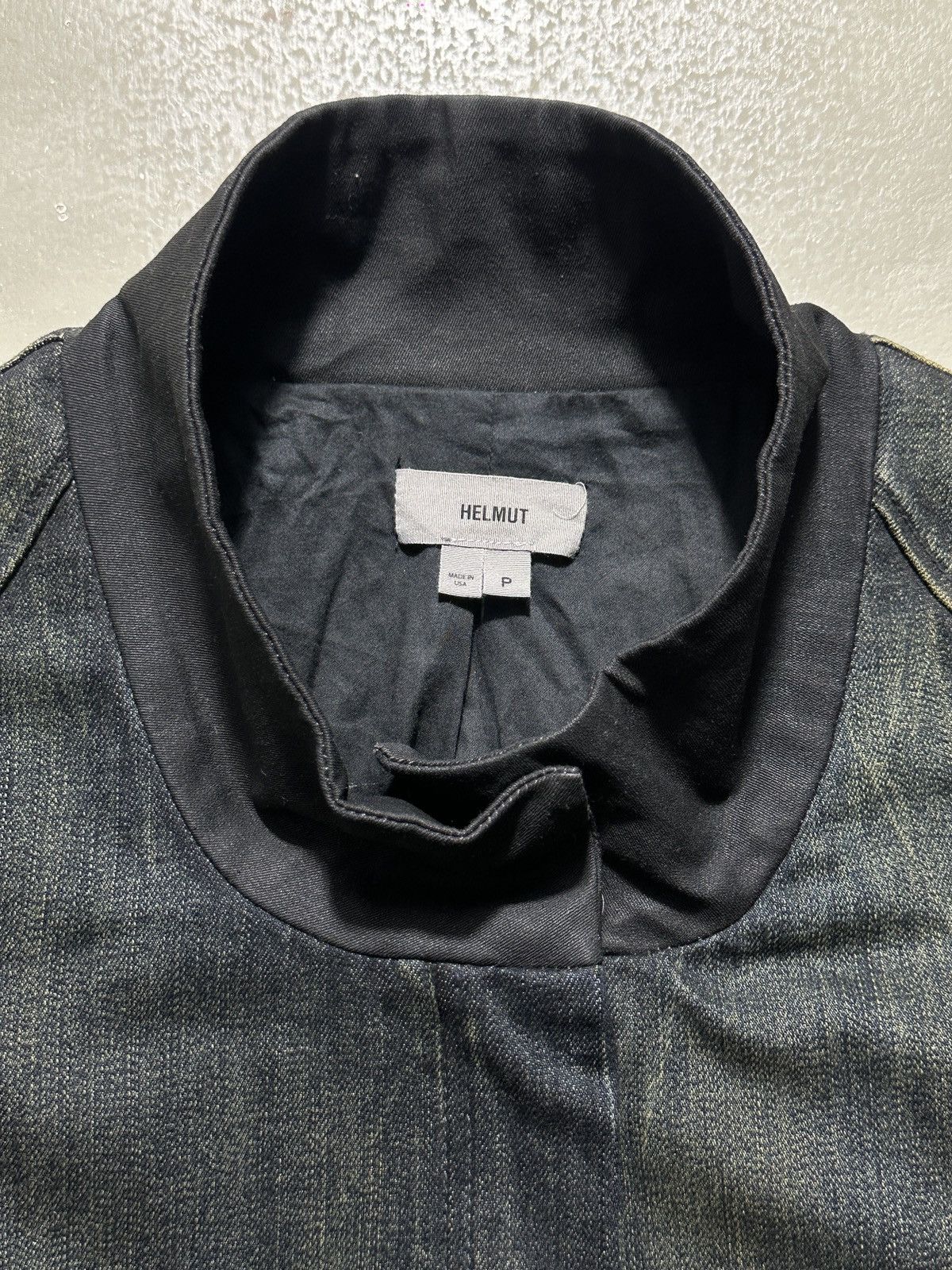 Helmut Lang Helmut Lang Dark Wash Funnel Neck Denim Jacket Size M / US 6-8 / IT 42-44 - 7 Thumbnail