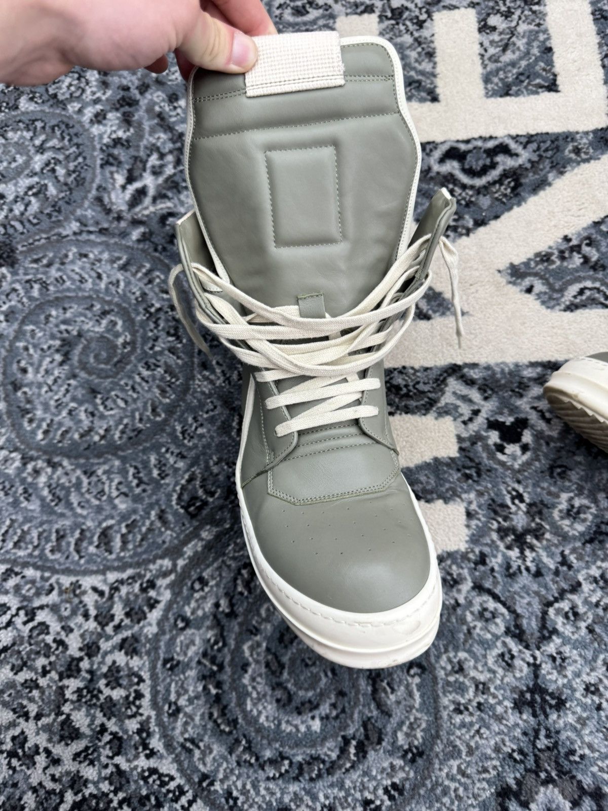 Rick Owens Rick owens geobasket olive green Size US 10 / EU 43 - 3 Thumbnail
