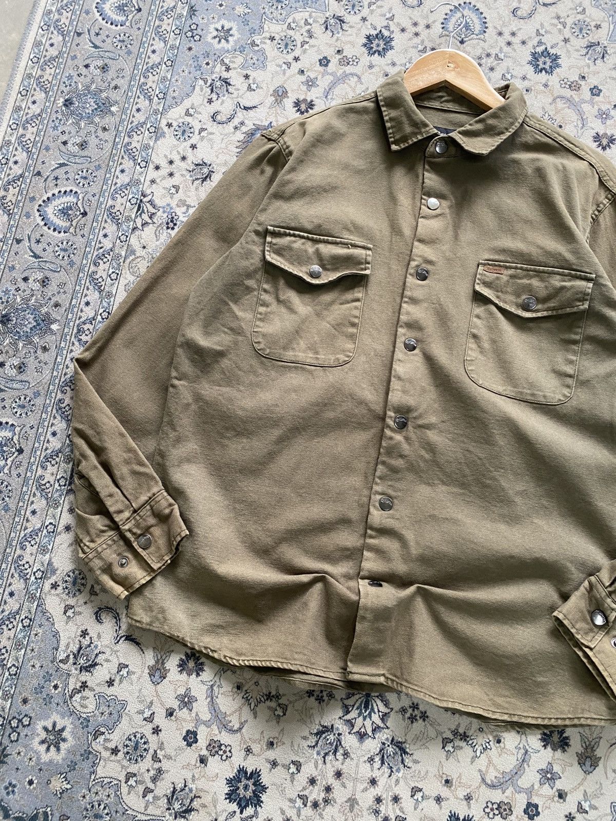 Carhartt VINTAGE BRIXTON DISSTRESSED DETROIT CANVAS LS SHIRT Size US M / EU 48-50 / 2 - 3 Thumbnail