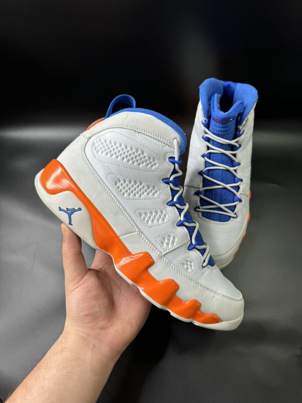image of Air Jordan 9 Retro “Knicks” 2012 Shoes in White, Men's (Size 10)