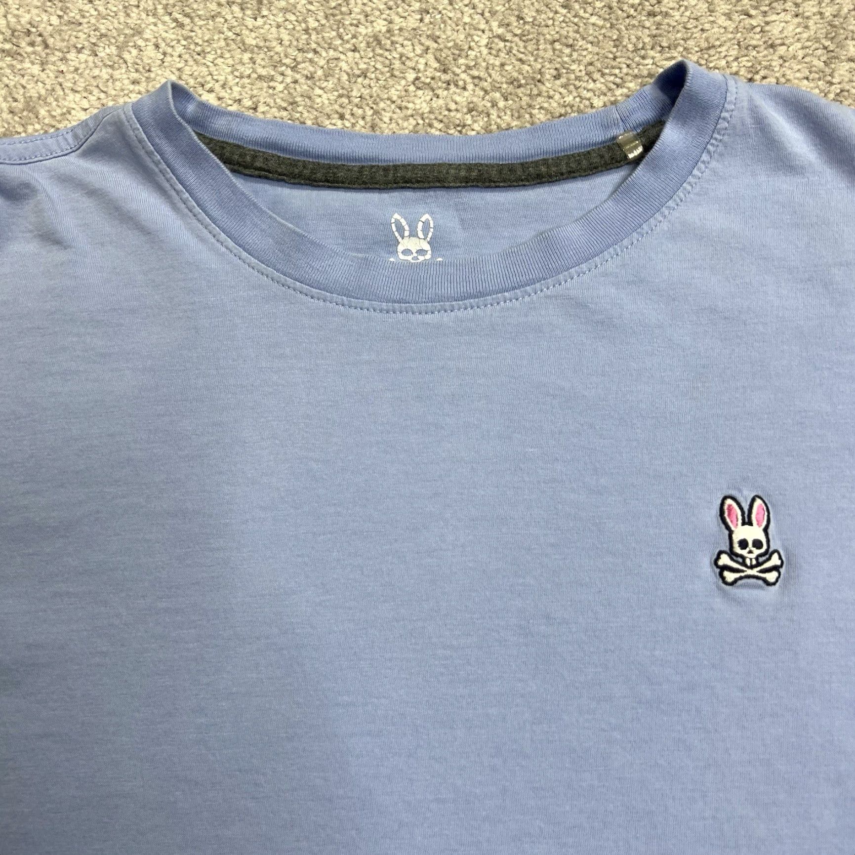 Psycho Bunny Psycho Bunny T Shirt Men Size S Light Blue Skull Crossbones Logo Crew Long Sleeve Size US S / EU 44-46 / 1 - 3 Thumbnail
