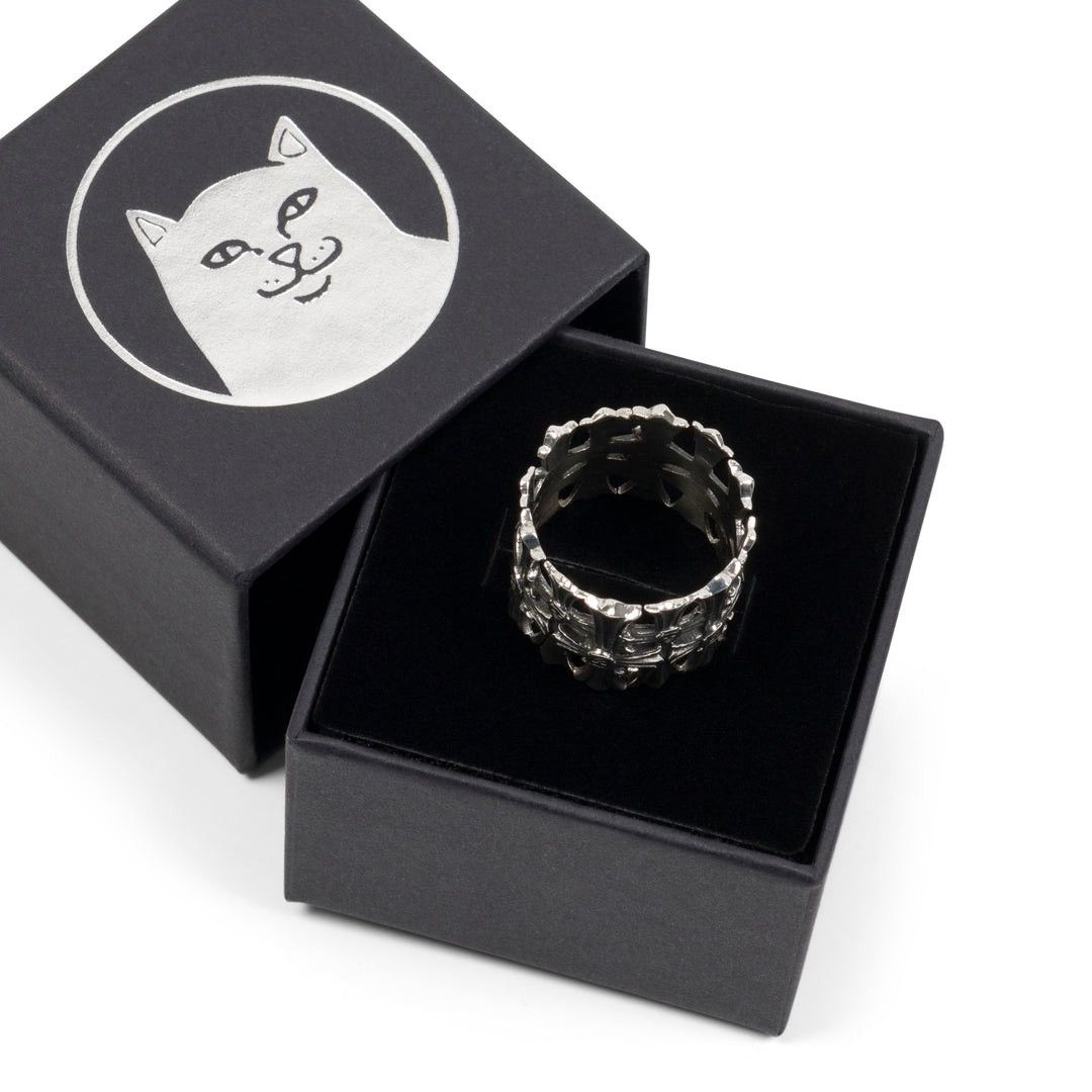 RIPNDIP RIPNDIP CHROME CROSS RING (SILVER) Size ONE SIZE - 3 Thumbnail
