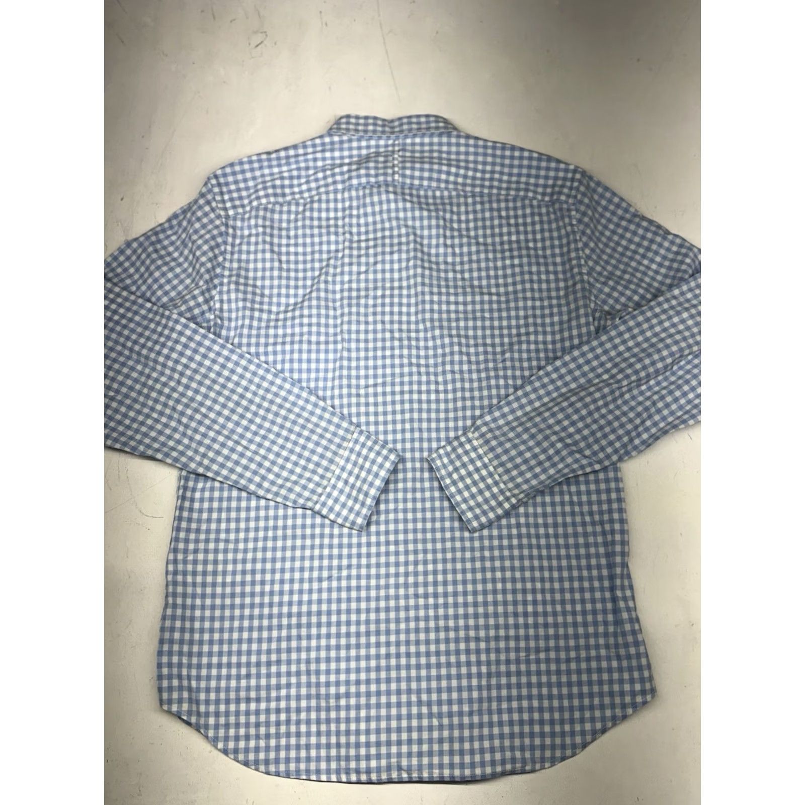 Banana Republic Banana Republic Grant Fit Gingham Check Long Sleeve Button Down Shirt Blue Sz L Size US L / EU 52-54 / 3 - 7 Thumbnail