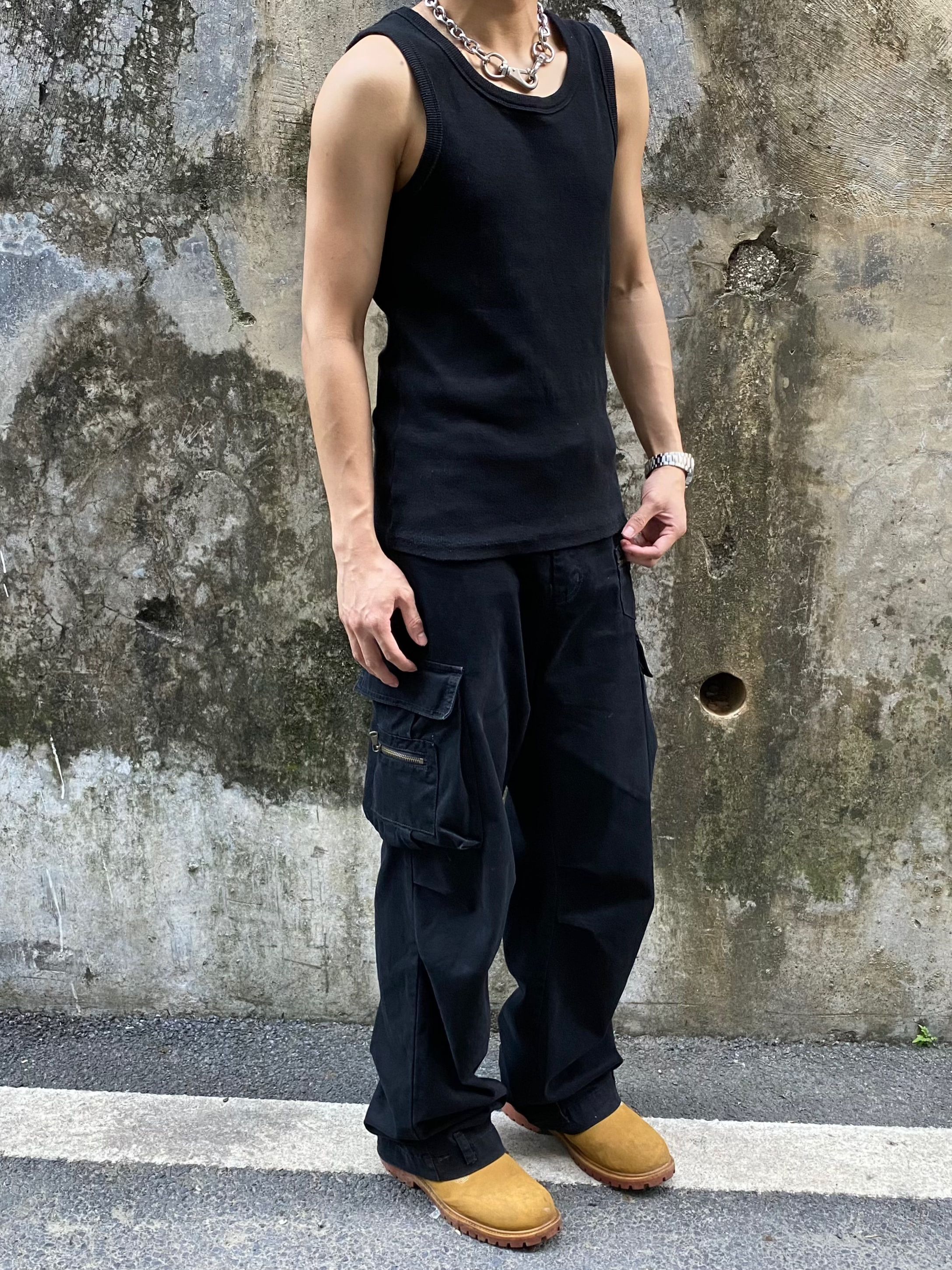 zipper utility skate hiphop loose baggy cargo pants