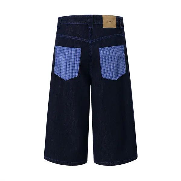 Japanese Brand VIBE Retro plaid contrast pocket cargo denim shorts y2k Size US 32 / EU 48 - 3 Thumbnail