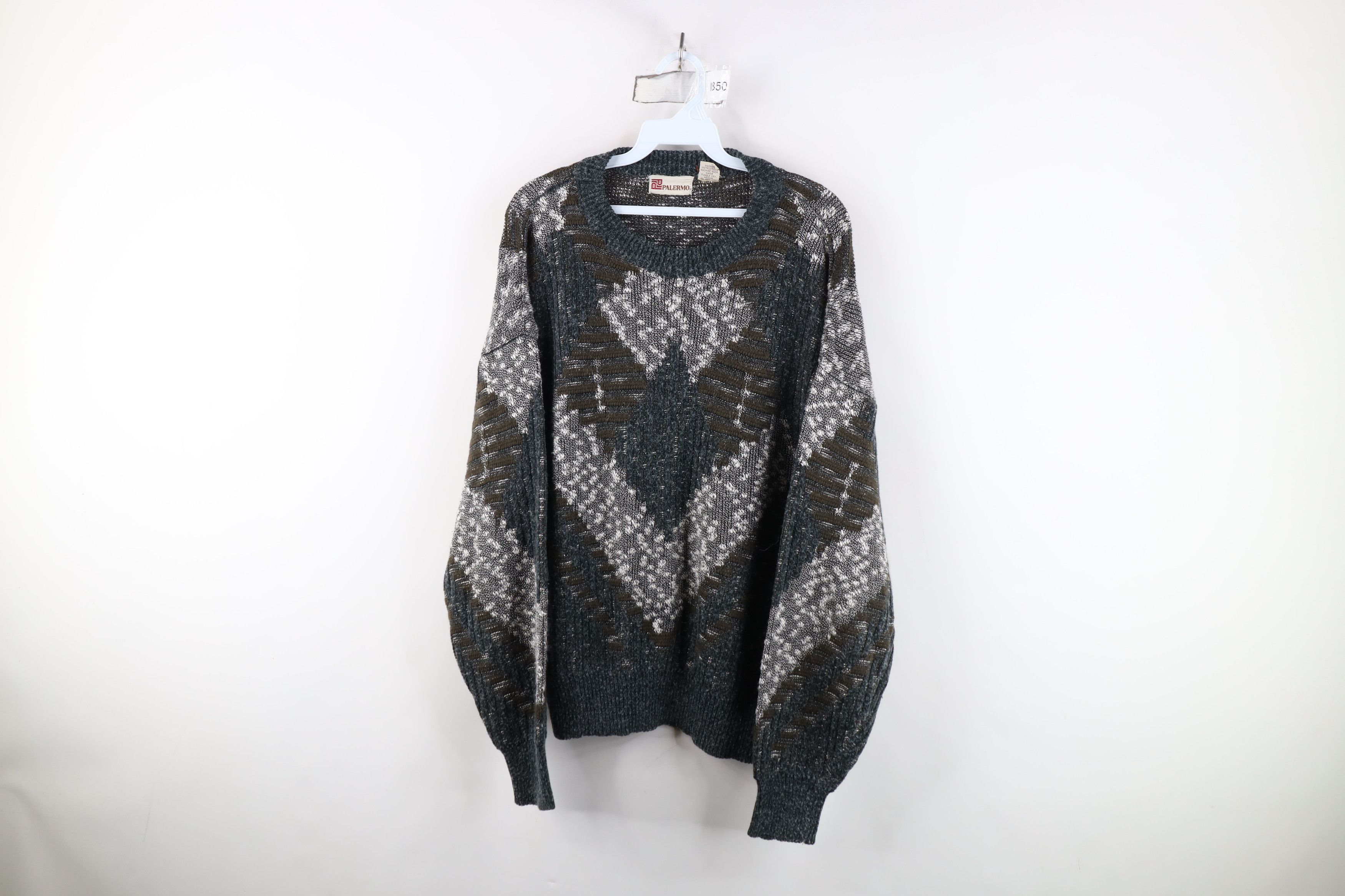 Vintage Vintage 90s Streetwear Ribbed Knit Crewneck Sweater Size XL / US 12-14 / IT 48-50 - 1 Thumbnail