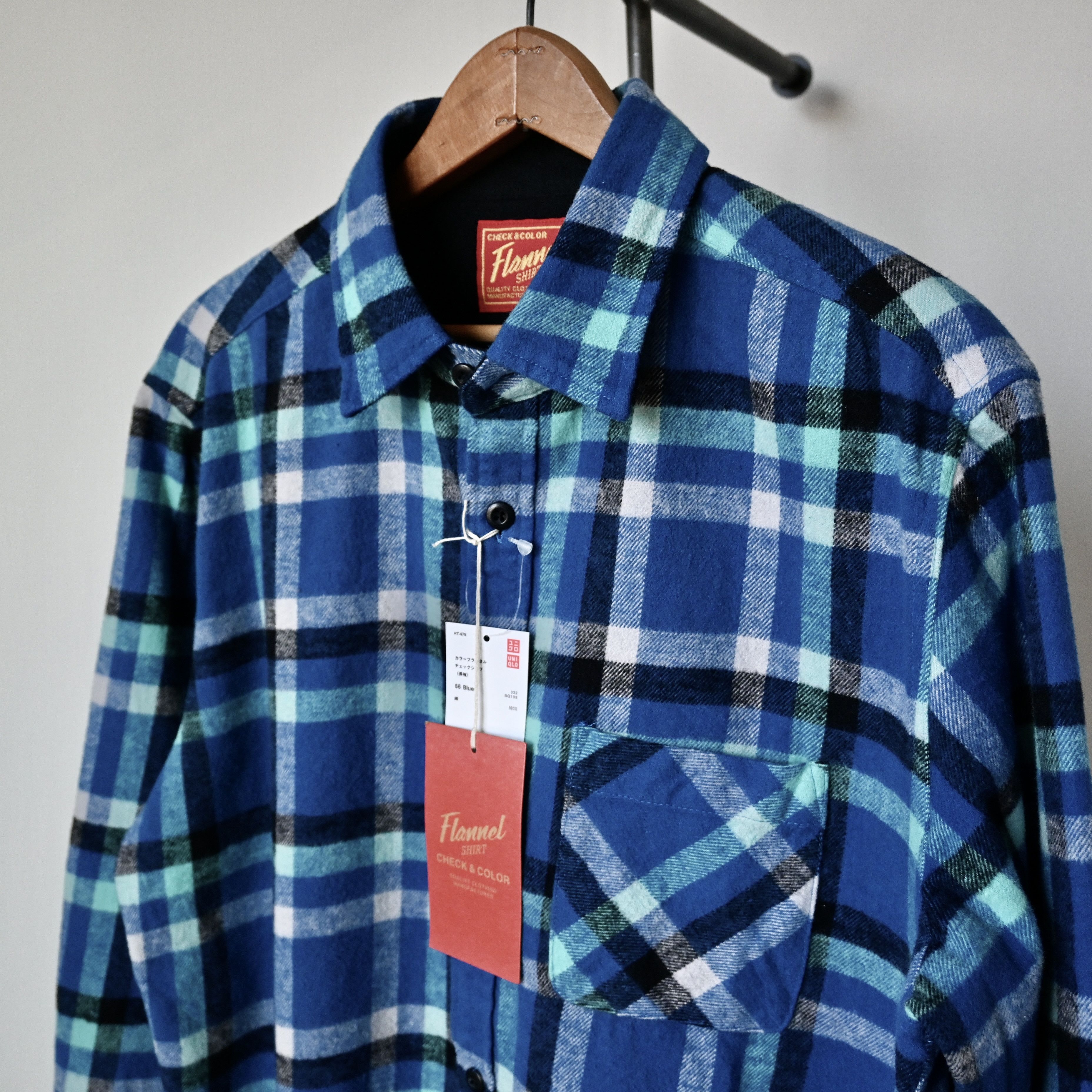Uniqlo UNUSED, Vintage 2010 UNIQLO plaid cotton flannel shirt, L Size US L / EU 52-54 / 3 - 6 Thumbnail