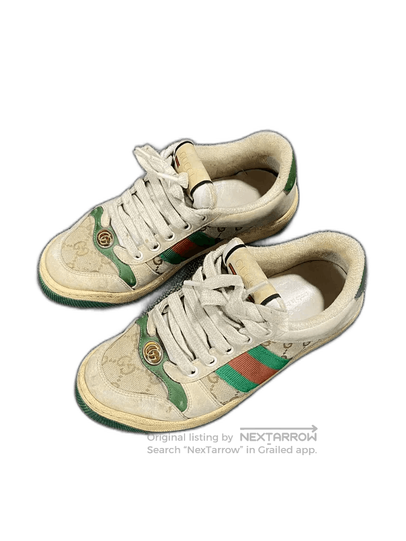 Gucci Classic Gucci Sneakers with Green and Red Stripes. Size US 11 / EU 44 - 1 Thumbnail